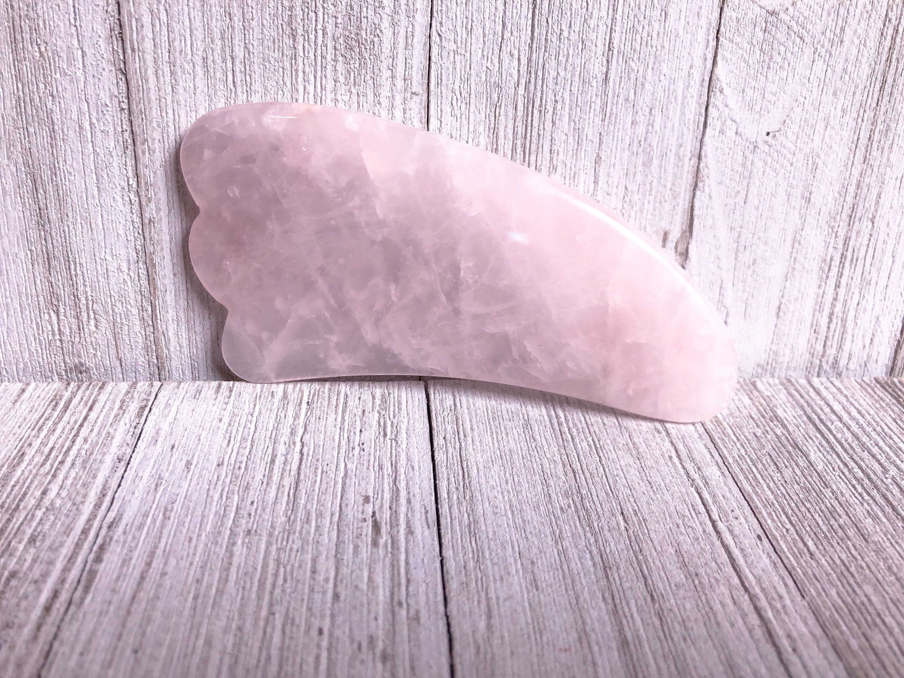 Large Rose Quartz Gua Sha Massage Tool