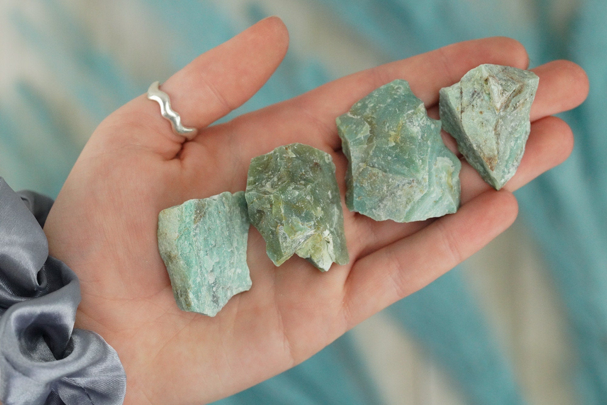 Raw Green Chrysoprase Rough Crystal