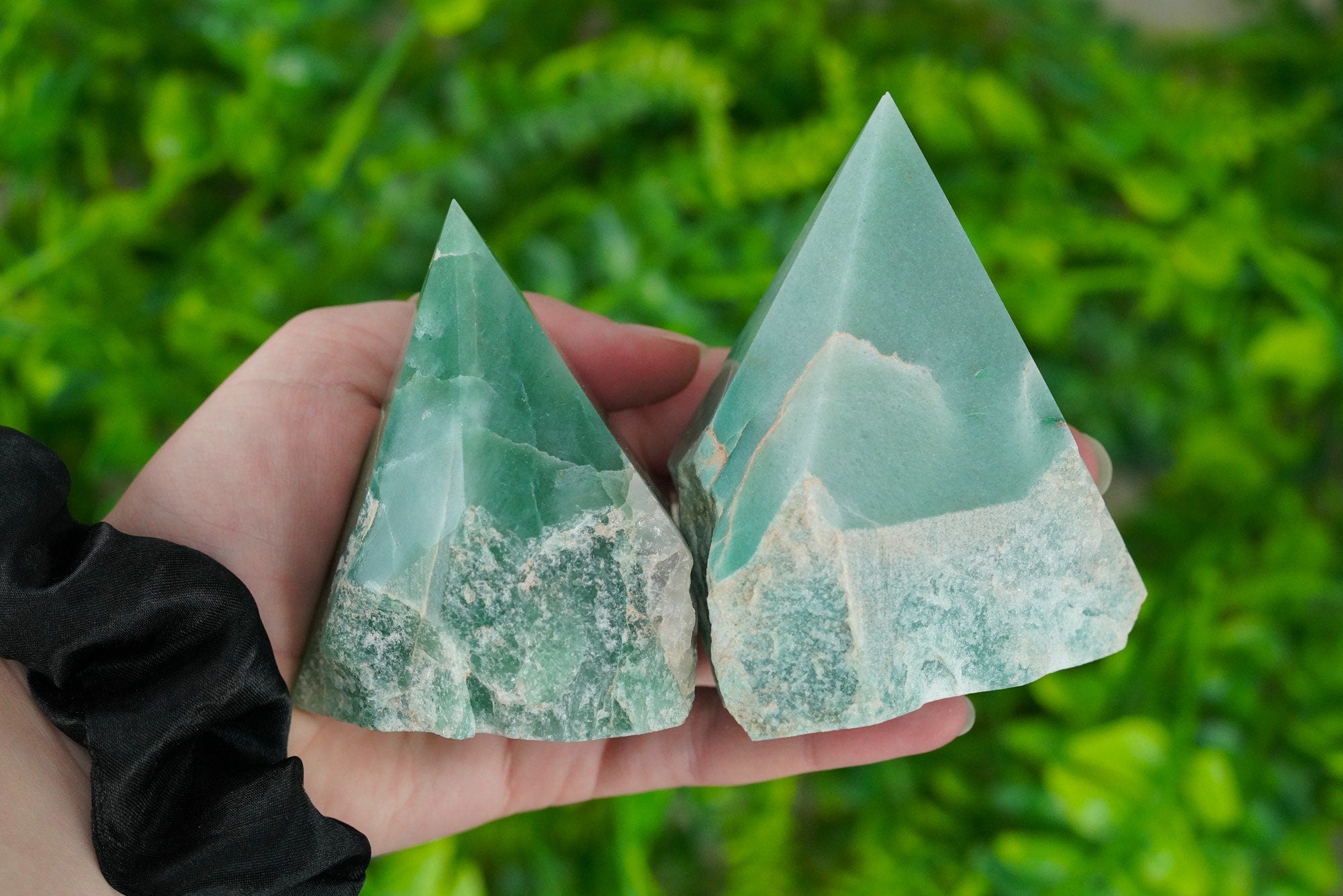 Large Raw Green Aventurine Polished Crystal Point