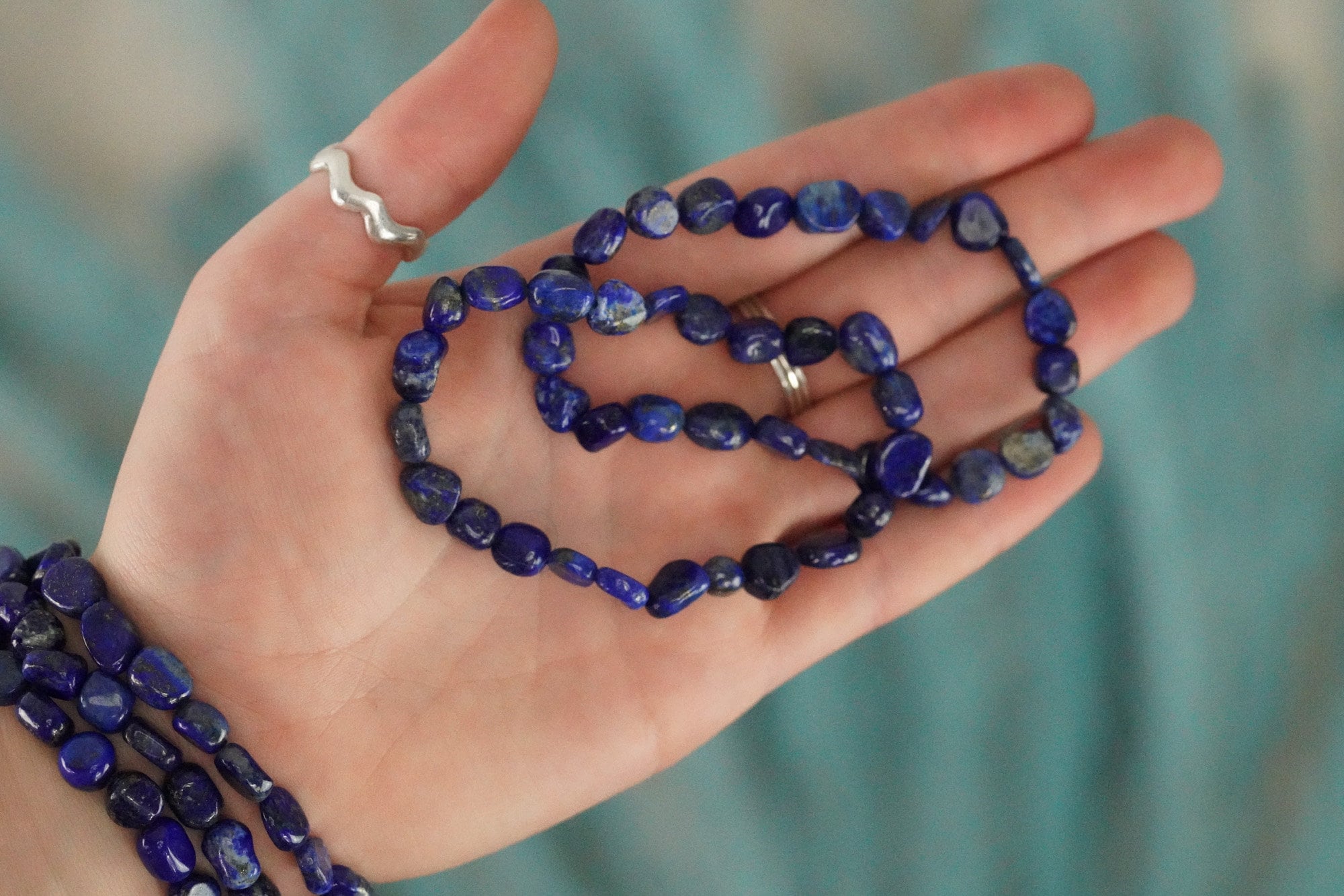 Lapis Lazuli Tumbled Stone Bracelet