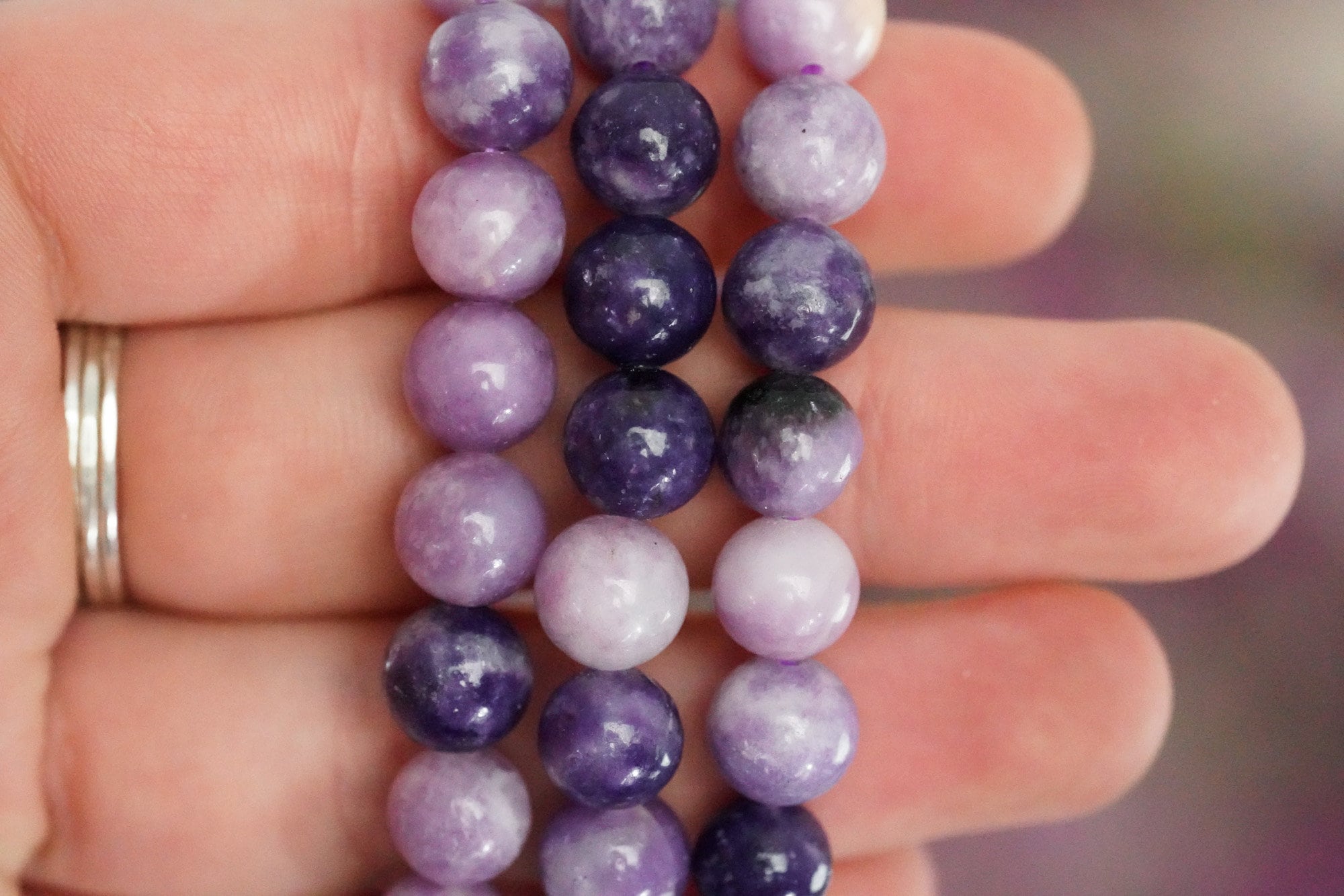 Sugilite Crystal Bracelet 8mm Stone Beads