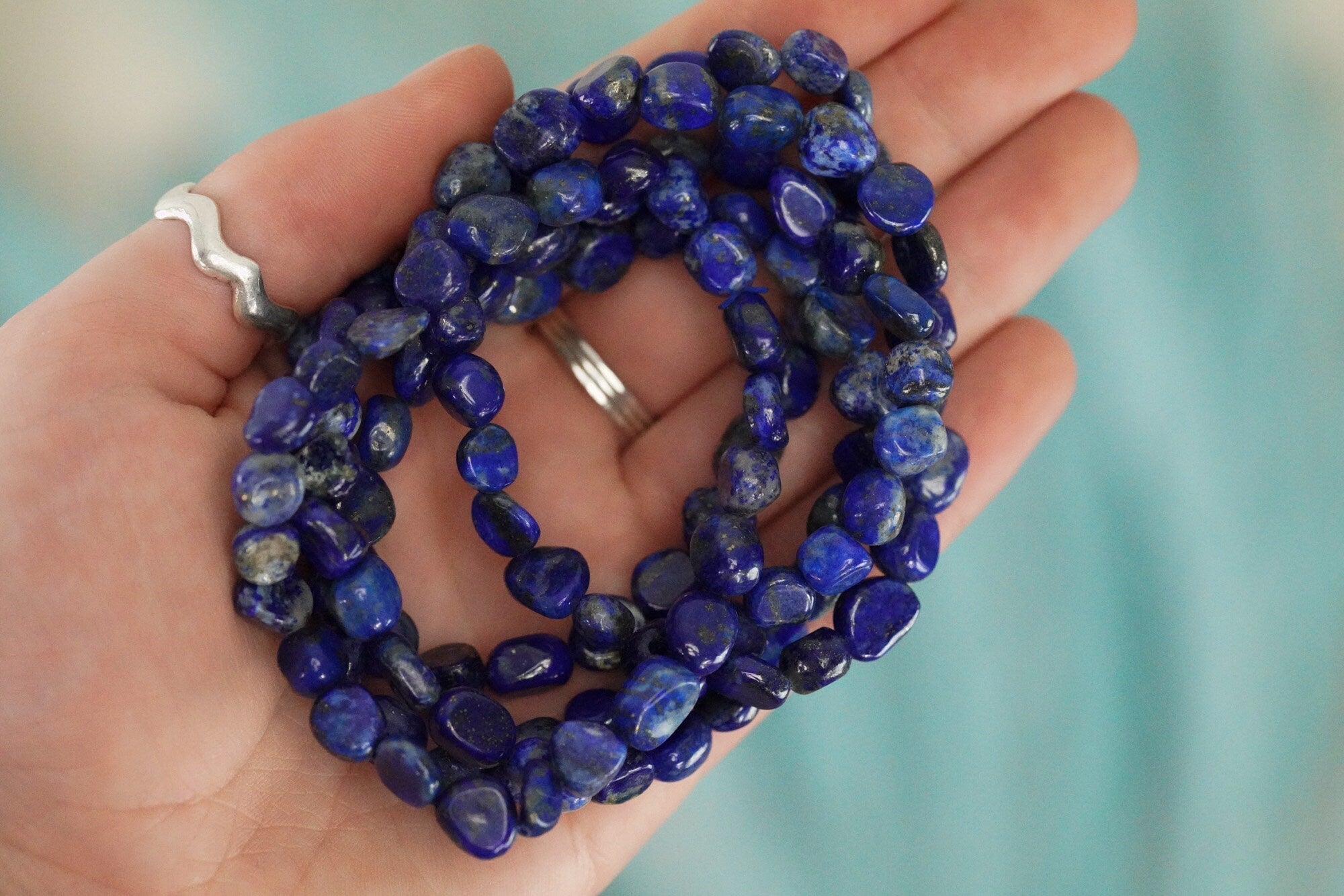 Lapis Lazuli Tumbled Stone Bracelet