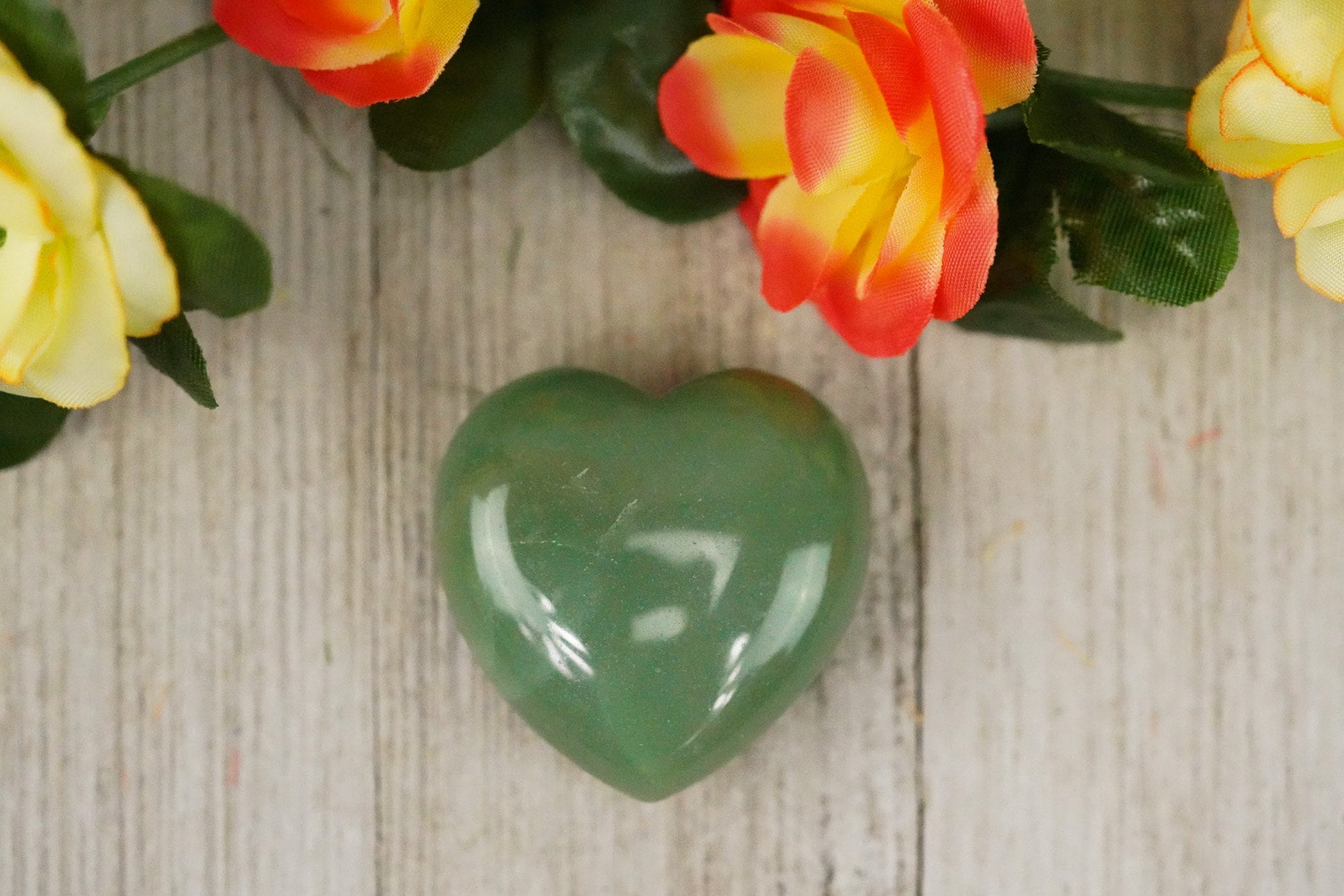 Large Green Aventurine Crystal Heart