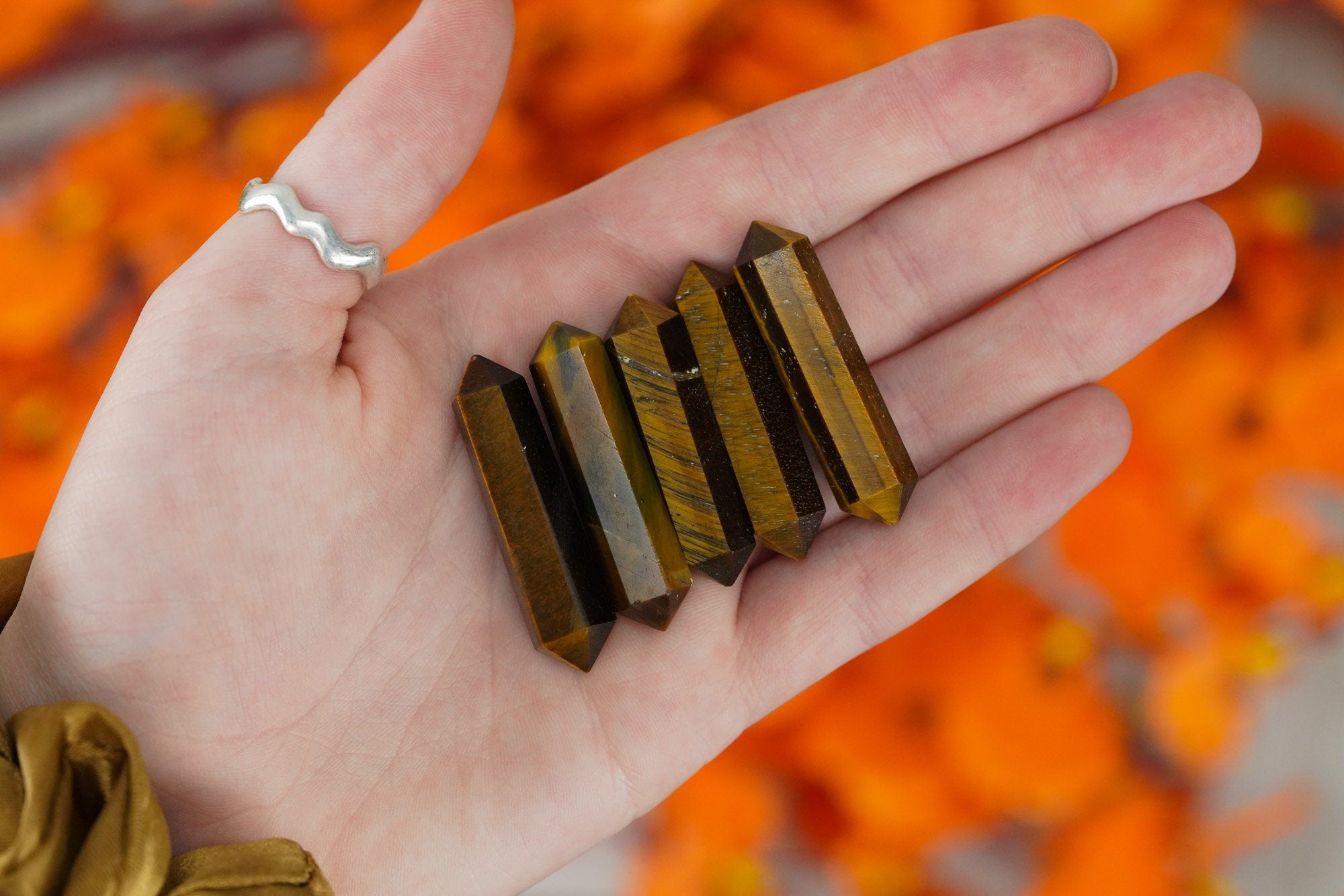 Tigers Eye Double Terminated Crystals