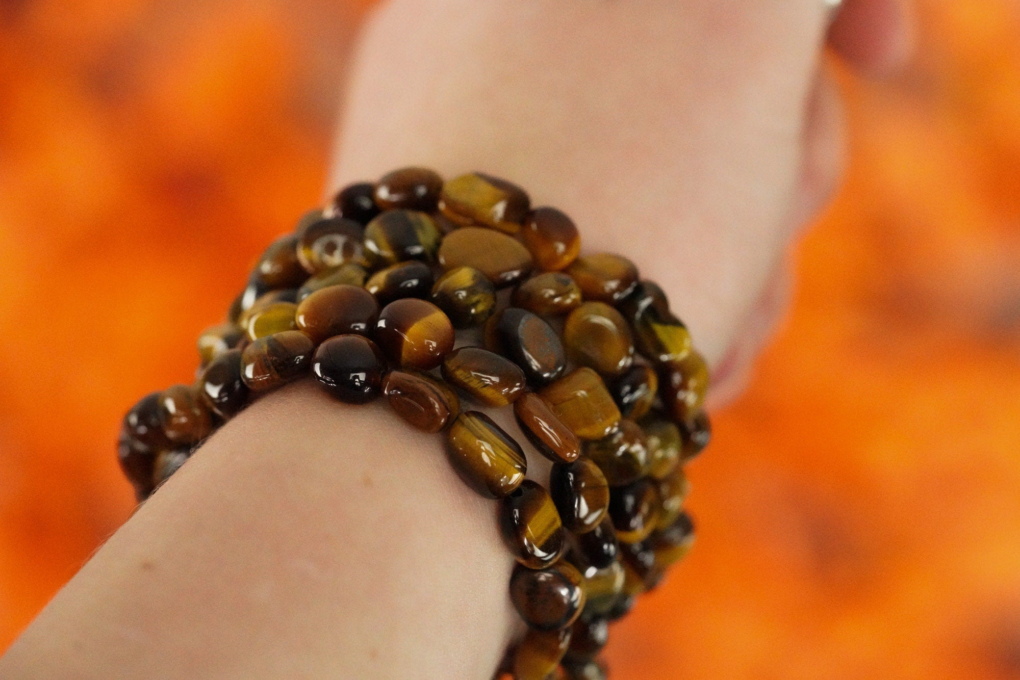 Tigers Eye Tumbled Stone Bracelet