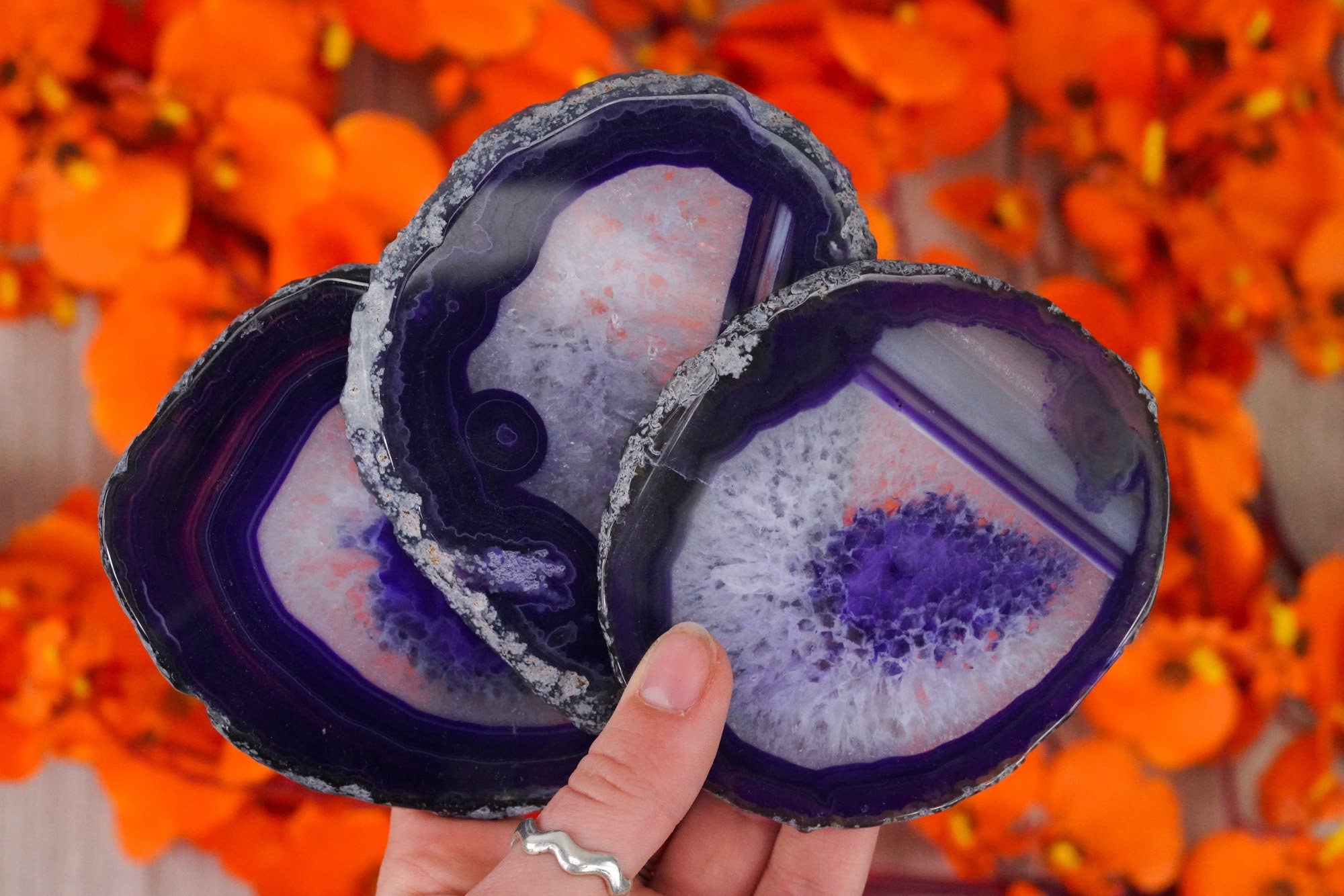 Purple Agate Slices