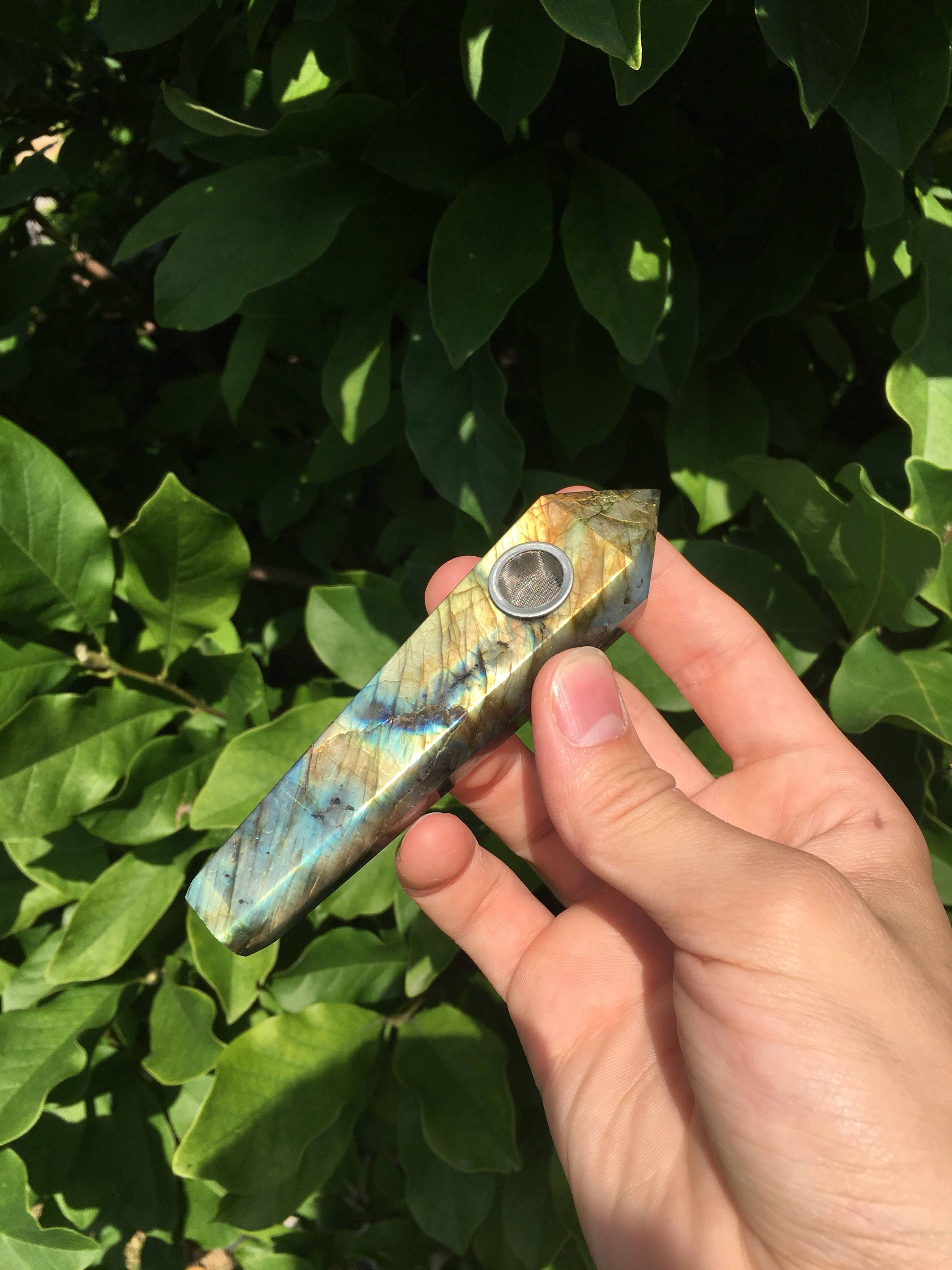 Labradorite Crystal Pipe