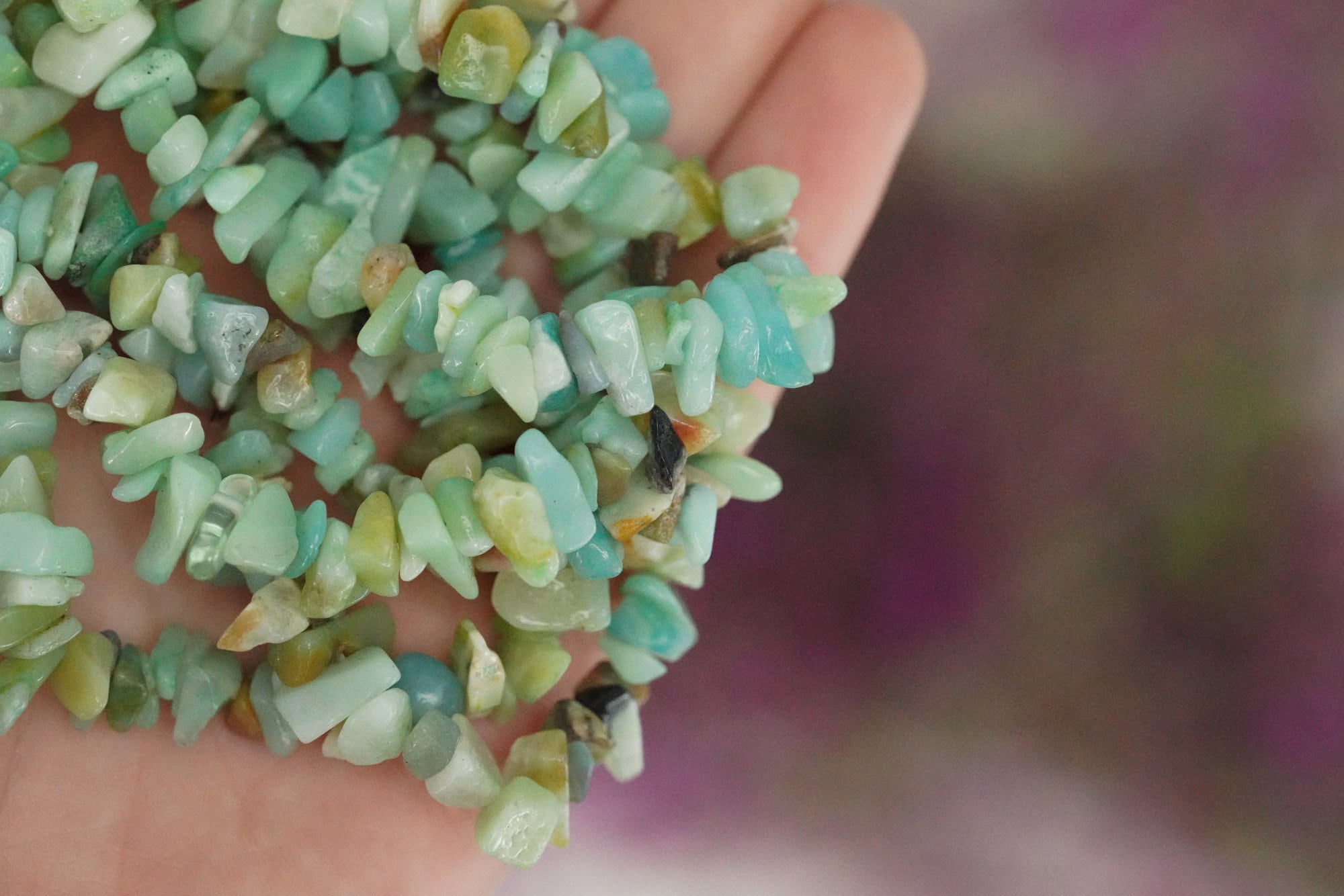 Amazonite Tumbled Stone Crystal Chip Bracelet