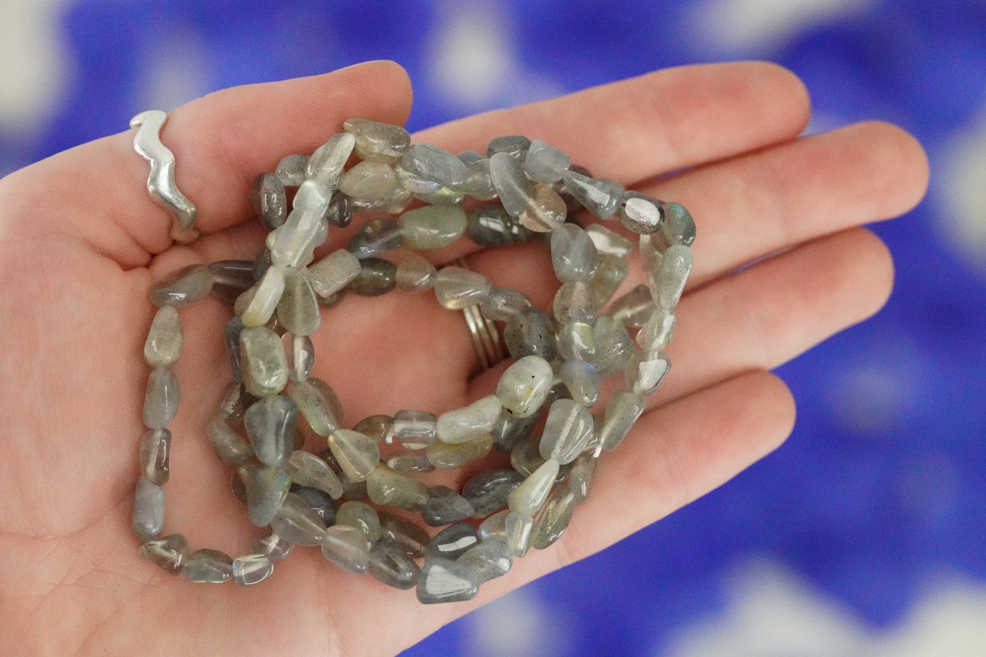 Labradorite Tumbled Stone Bracelet