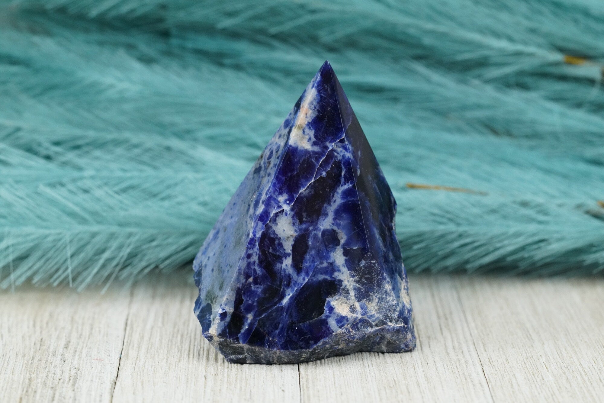 Large Raw Sodalite Polished Crystal Point