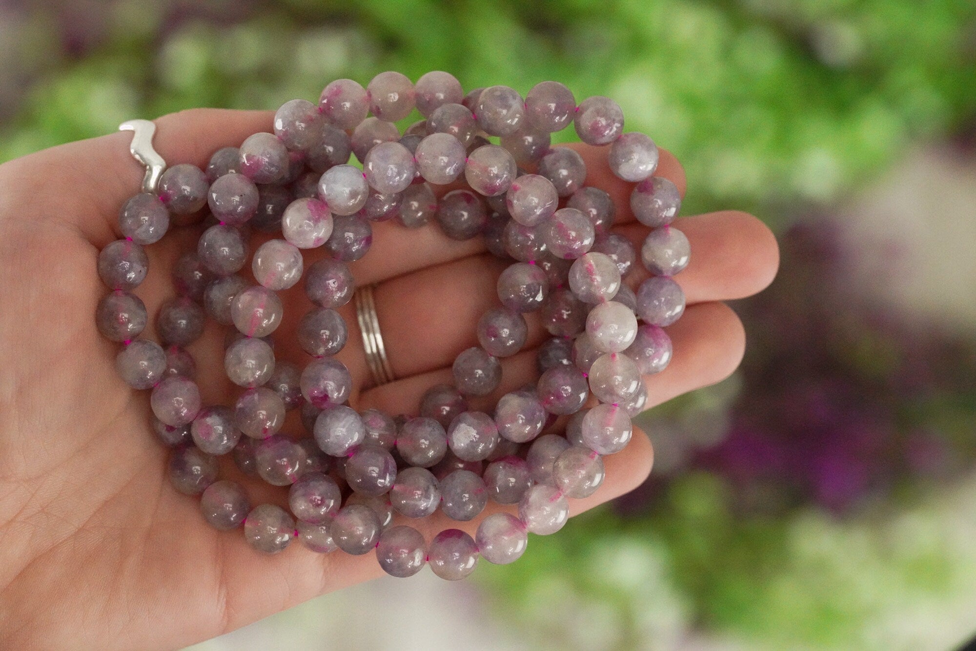 Pink Tourmaline 8mm beads Stone Crystal Bracelet