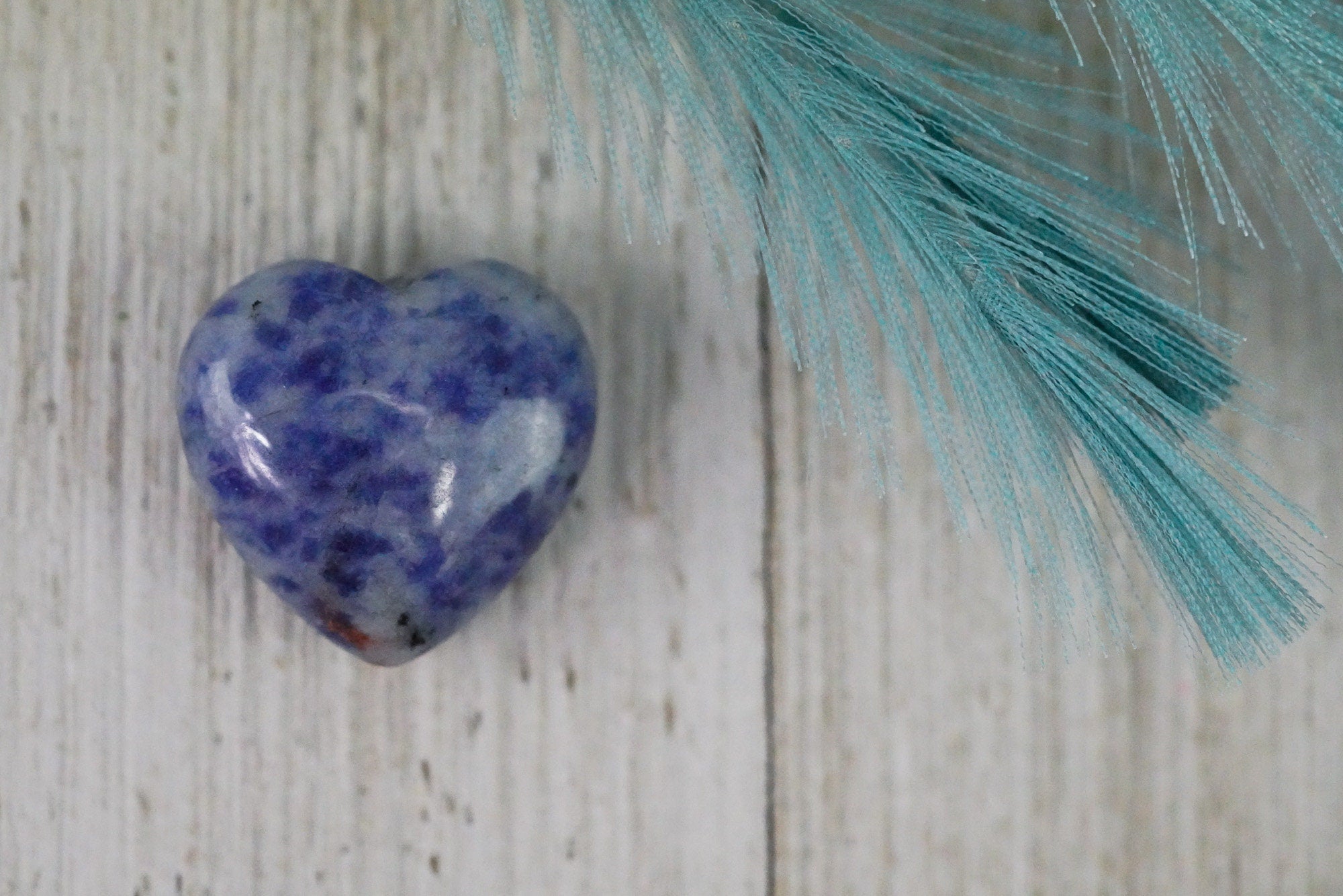 Small Blue Spot Jasper Crystal Heart