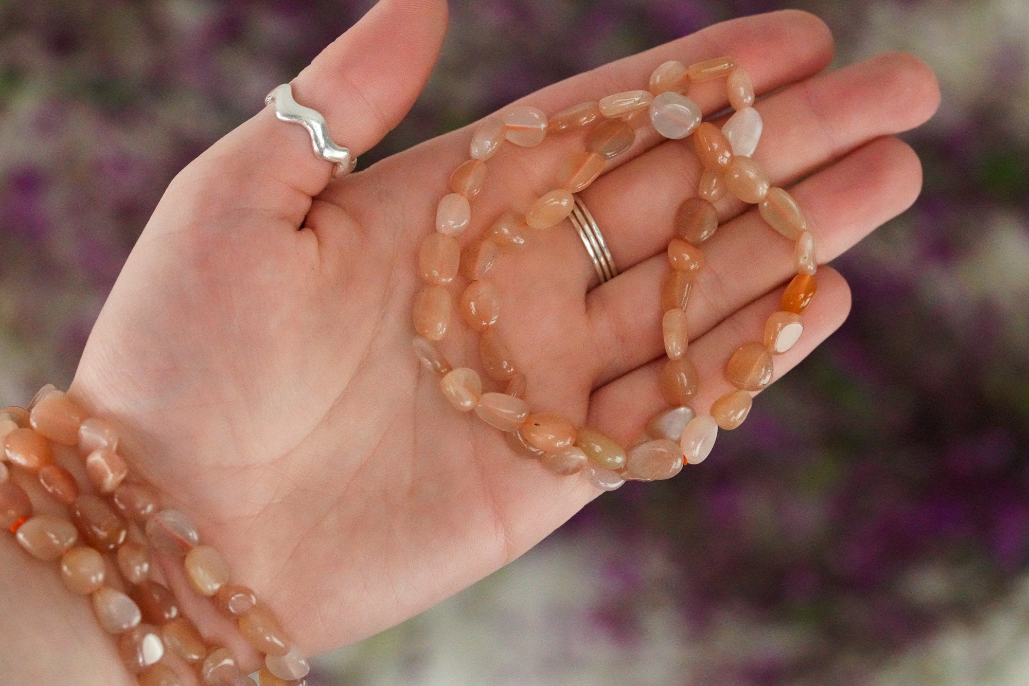 Sunstone Tumbled Stone Bracelet