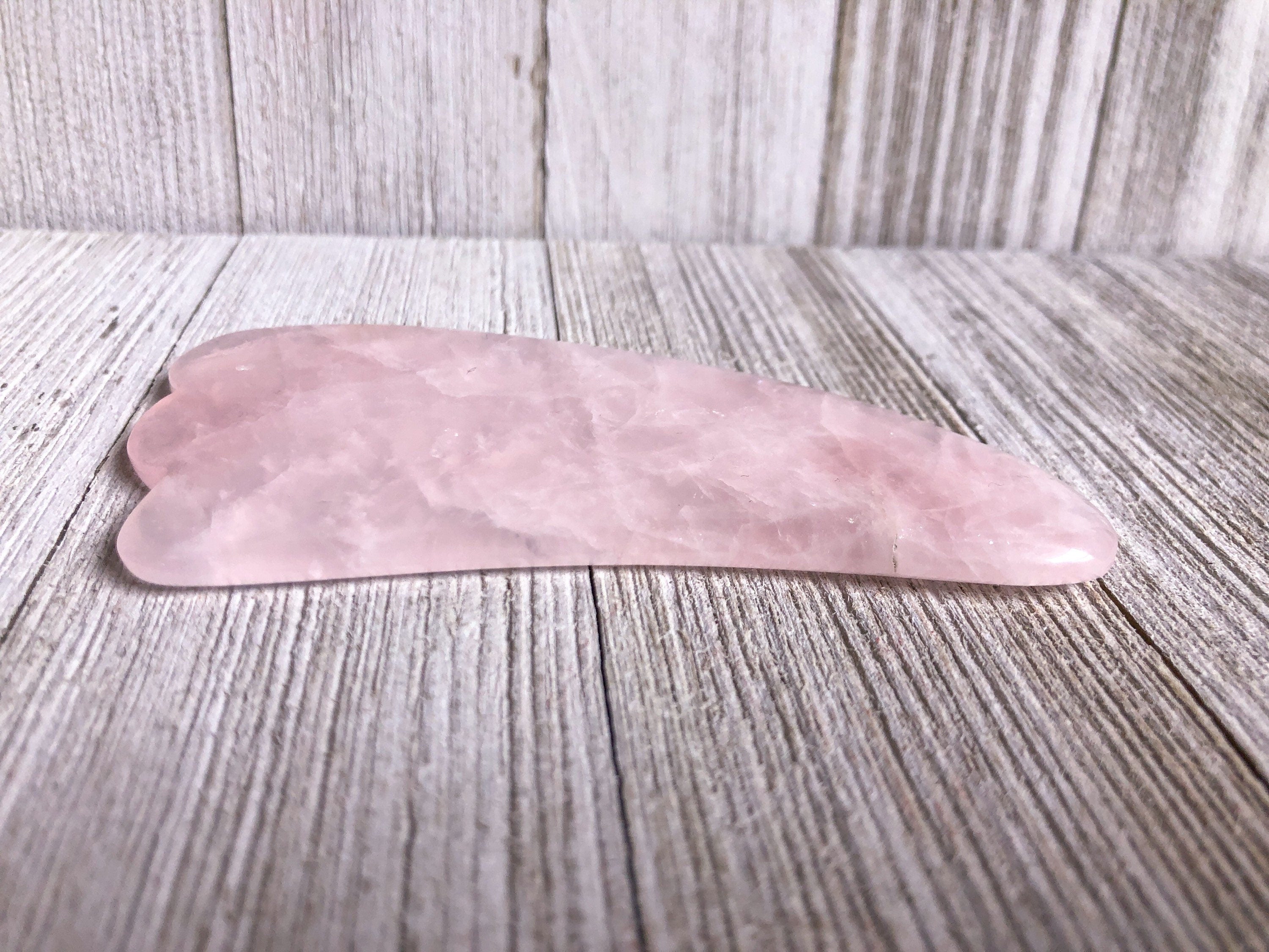 Large Rose Quartz Gua Sha Massage Tool