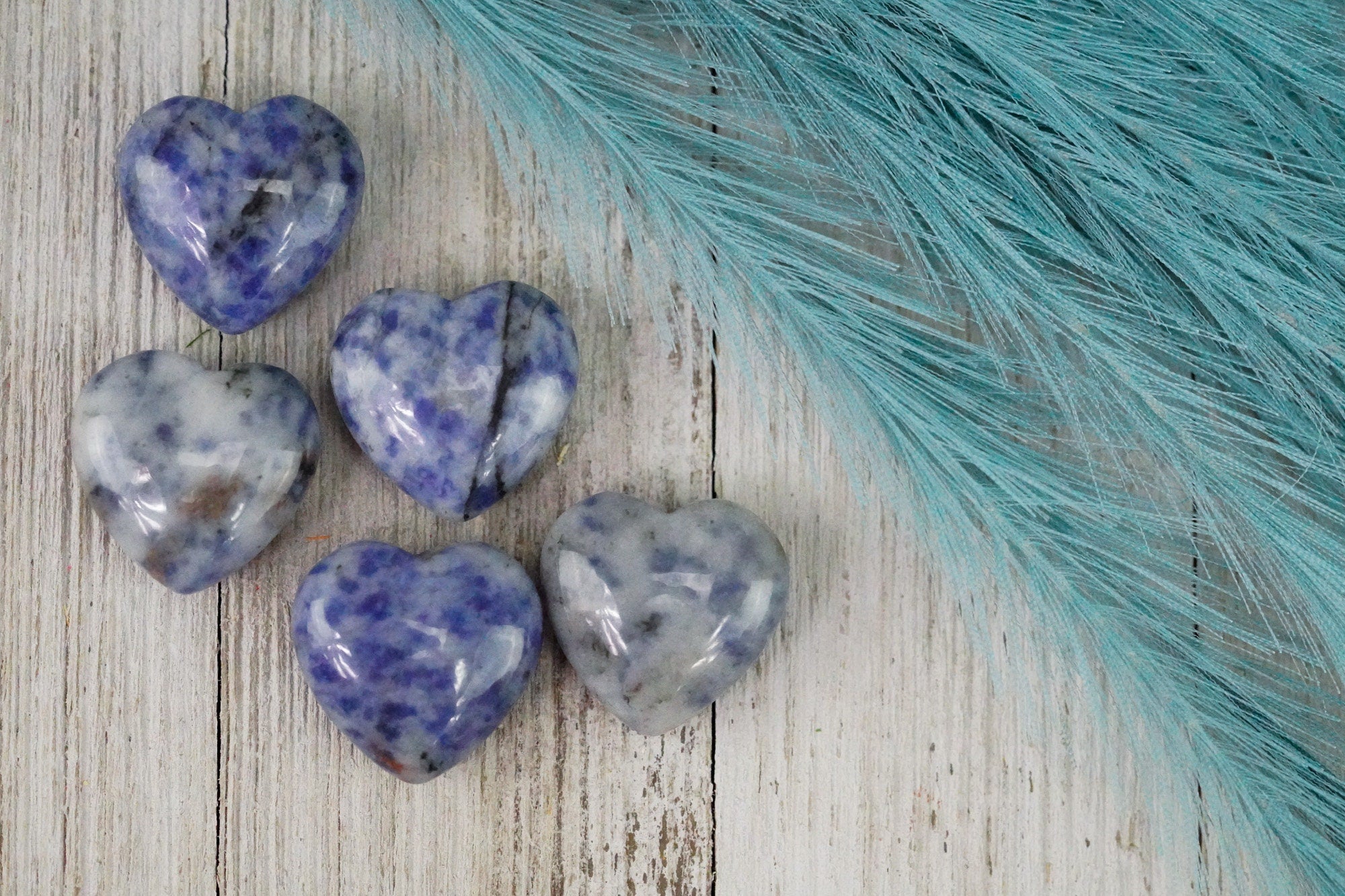 Small Blue Spot Jasper Crystal Heart