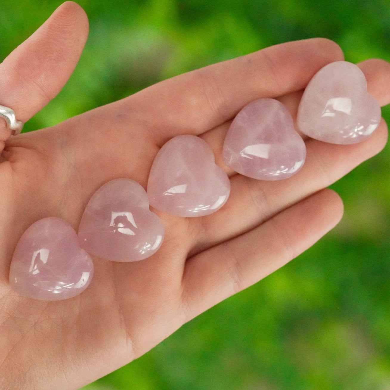 Small Rose Quartz Crystal Heart