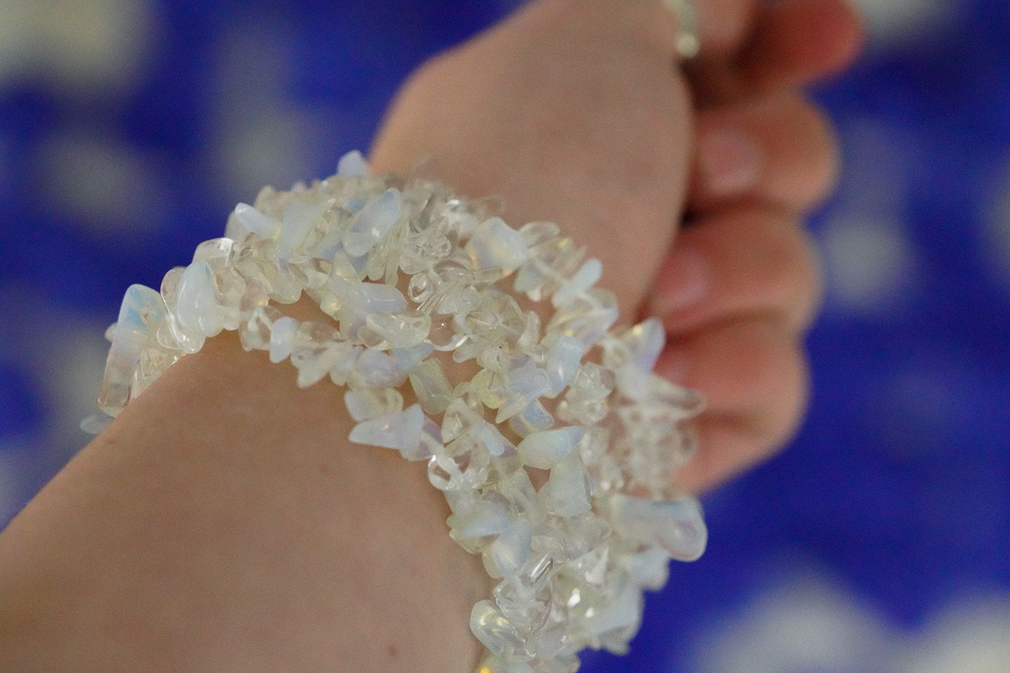 Opalite Tumbled Stone Crystal Chip Bracelet