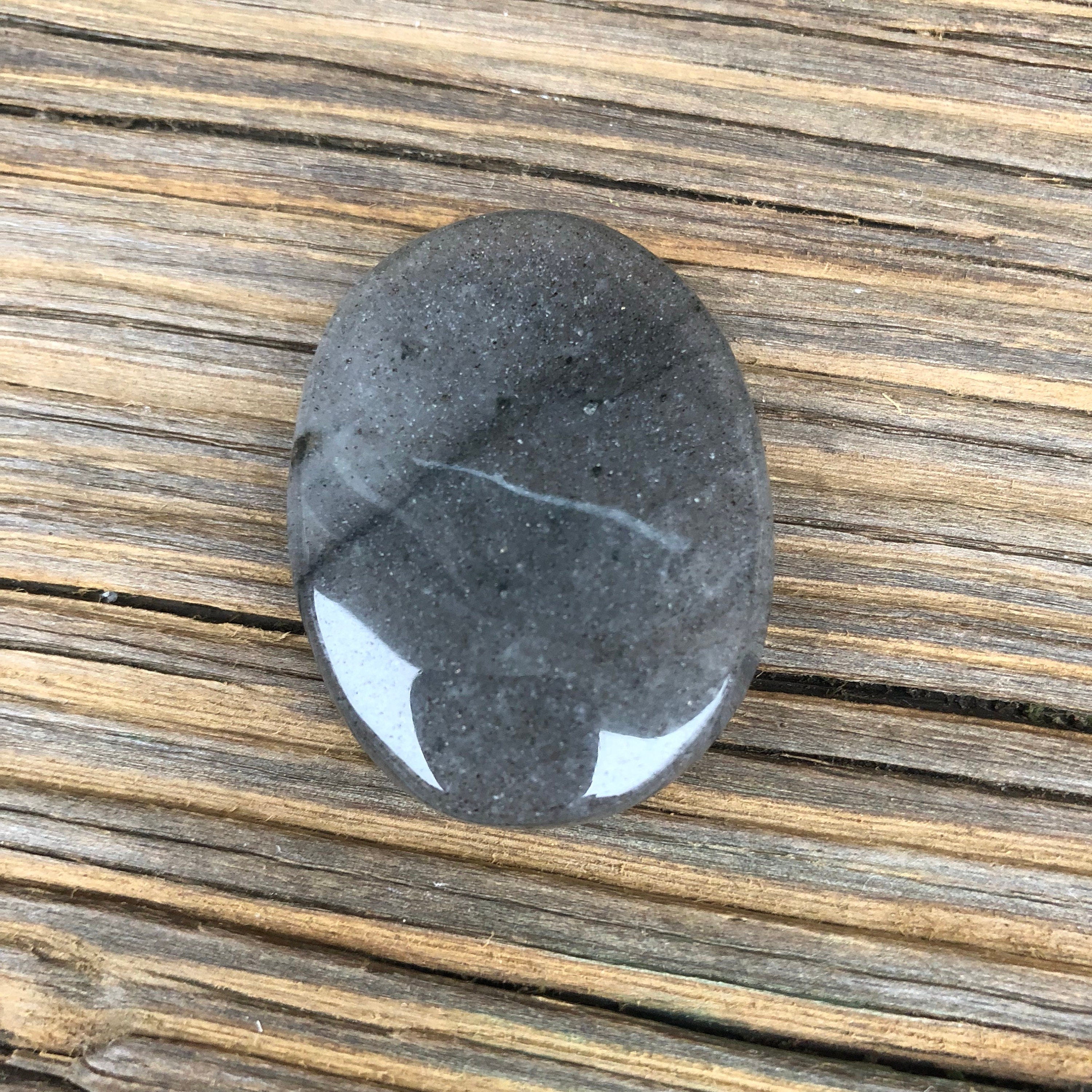 Gray Agate Worry Stone