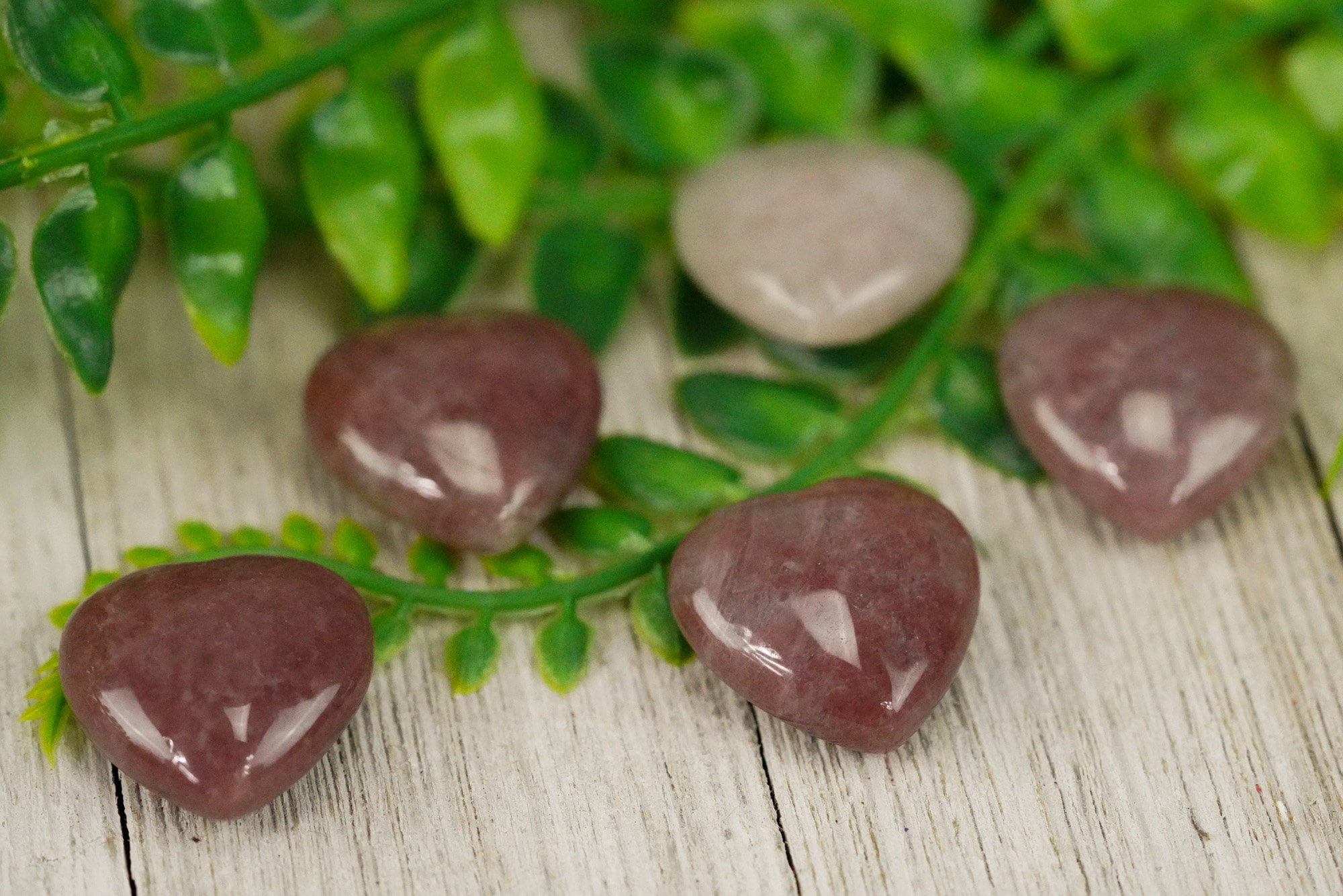 Small Strawberry Quartz Crystal Heart