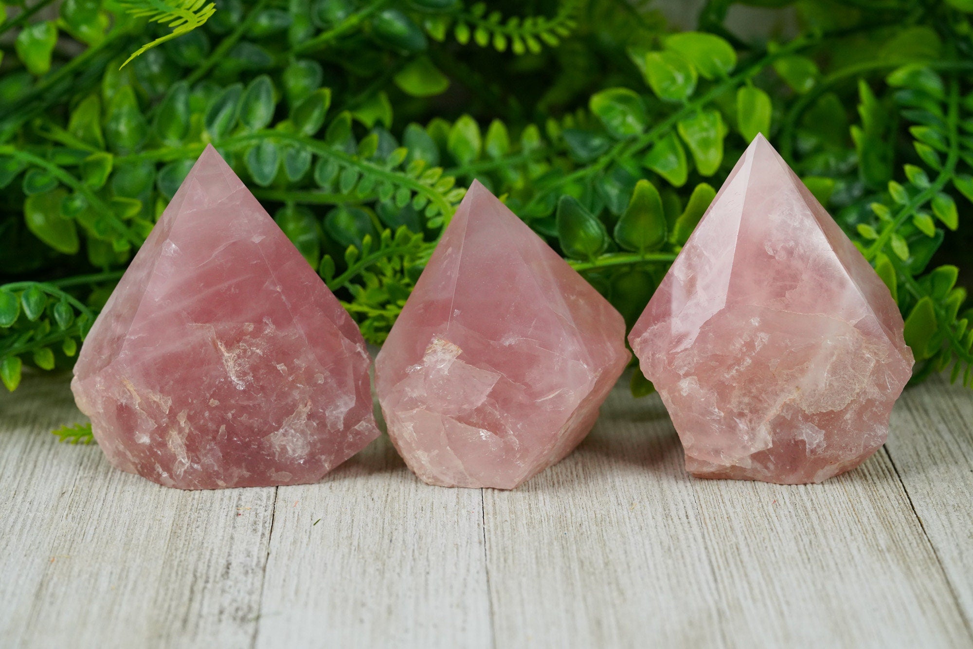 Large Raw Rose Quartz Polished Crystal Point