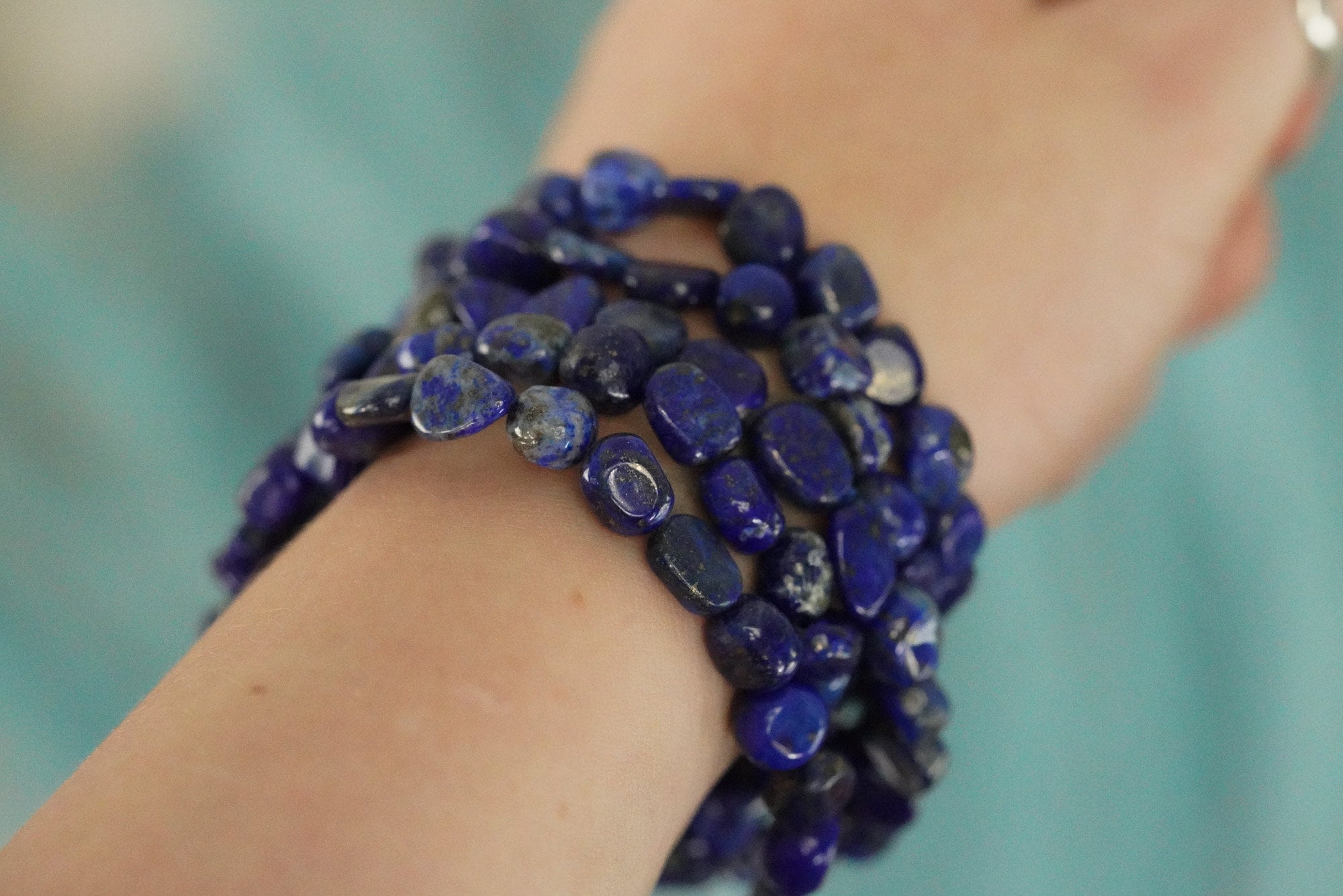 Lapis Lazuli Tumbled Stone Bracelet