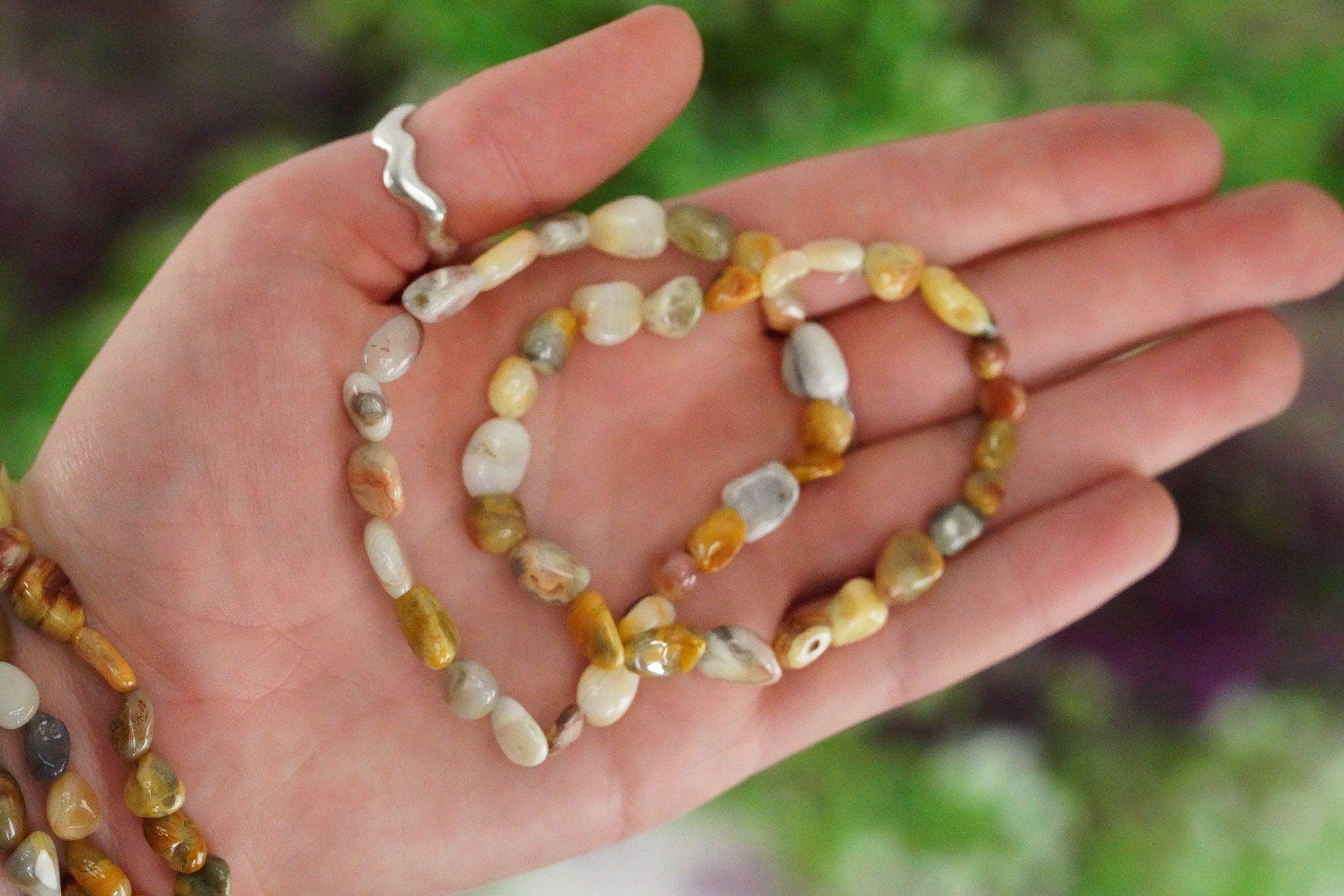 Crazy Lace Agate Tumbled Stone Bracelet