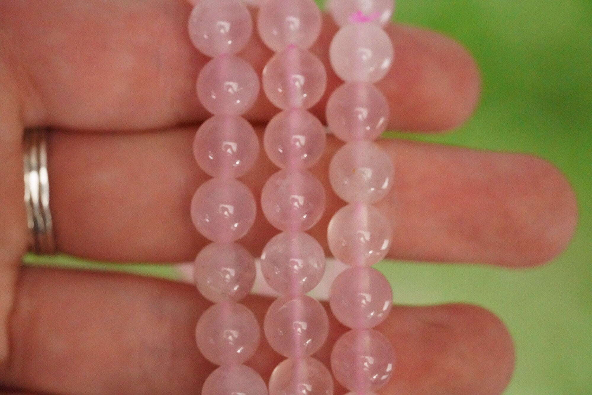 Rose Quartz Bracelet 8mm Round Beads