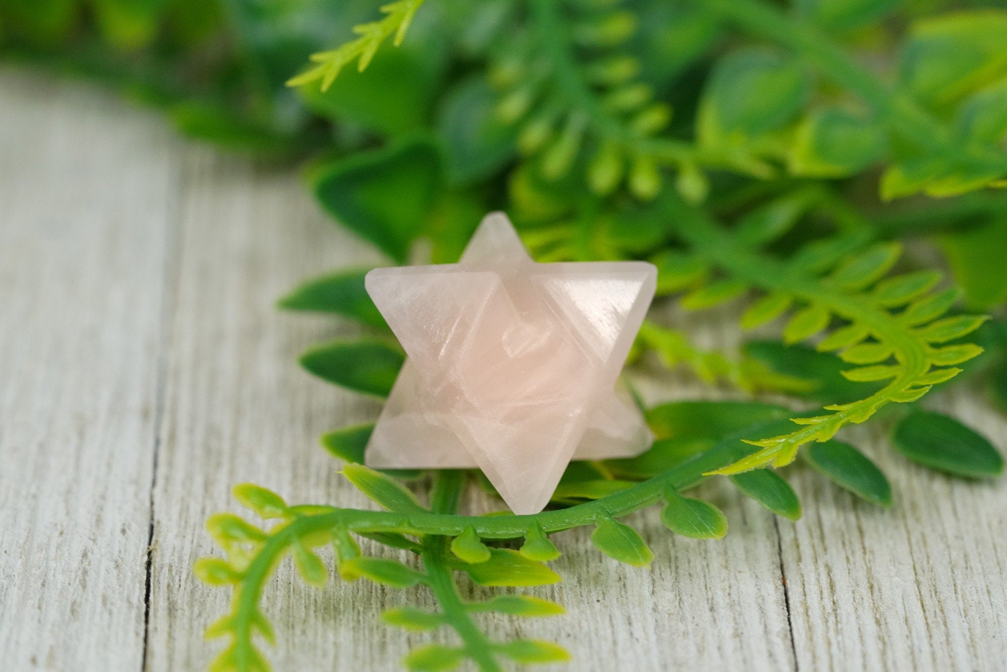 Rose Quartz Crystal Merkaba 20mm