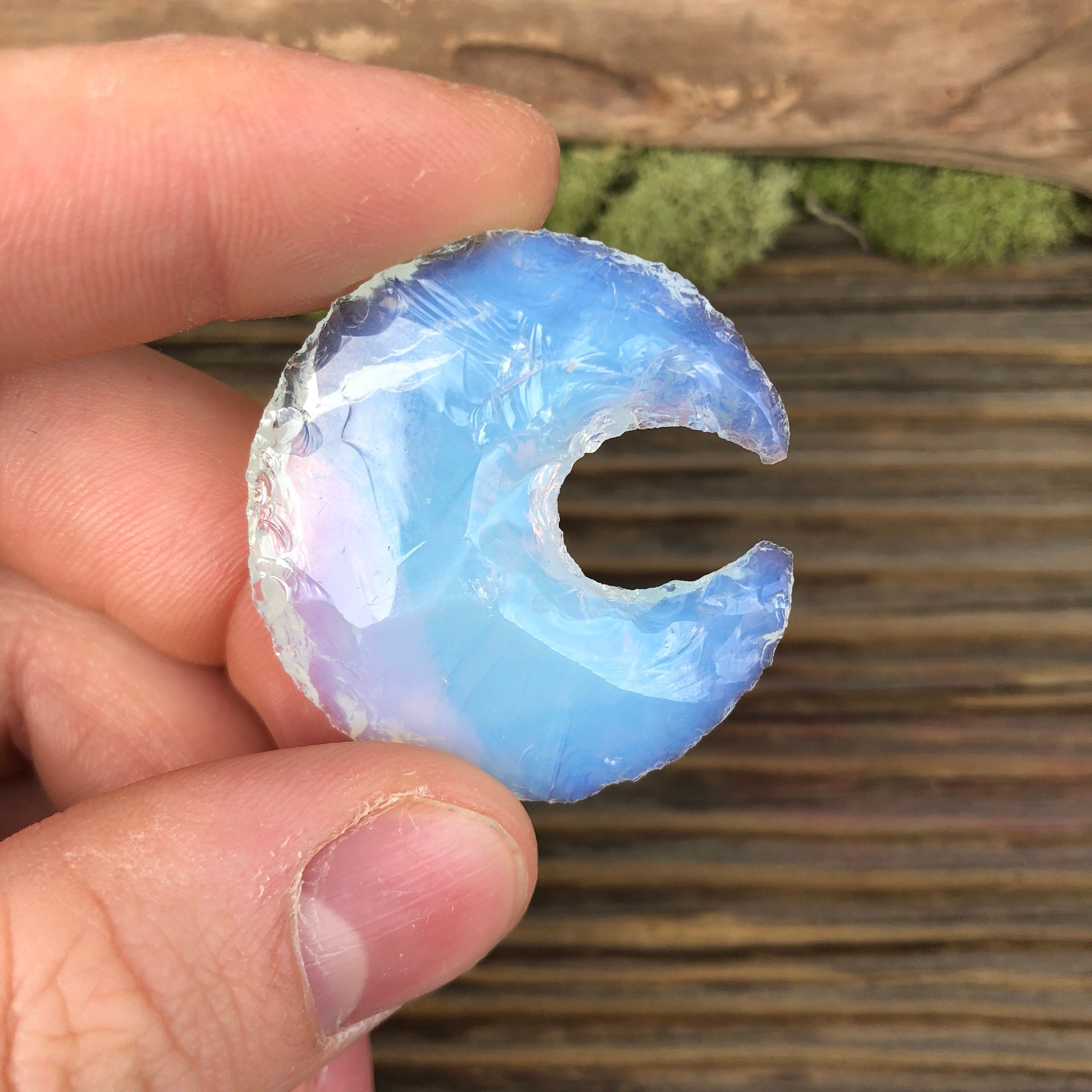 Opalite Crystal Crescent Moon