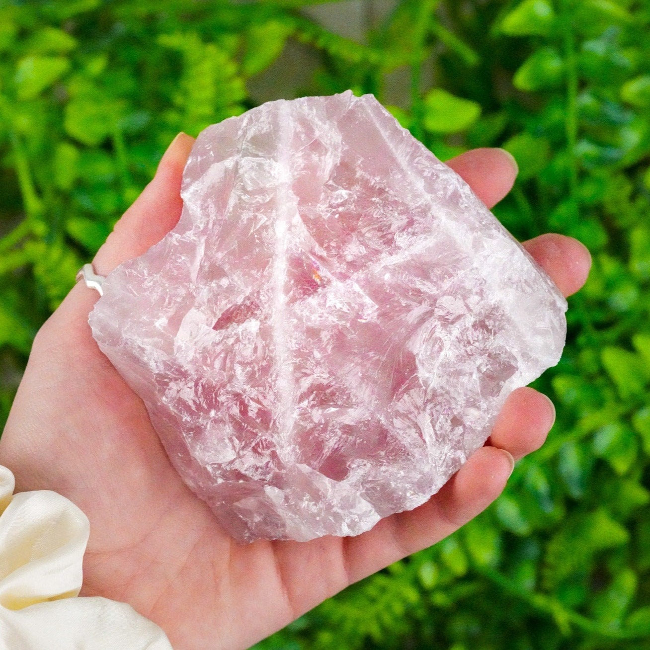 Jumbo Raw Rose Quartz Crystal