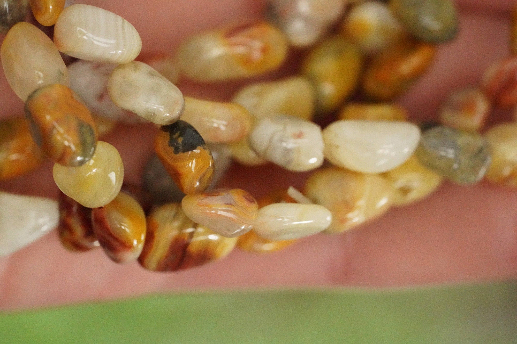 Crazy Lace Agate Tumbled Stone Bracelet