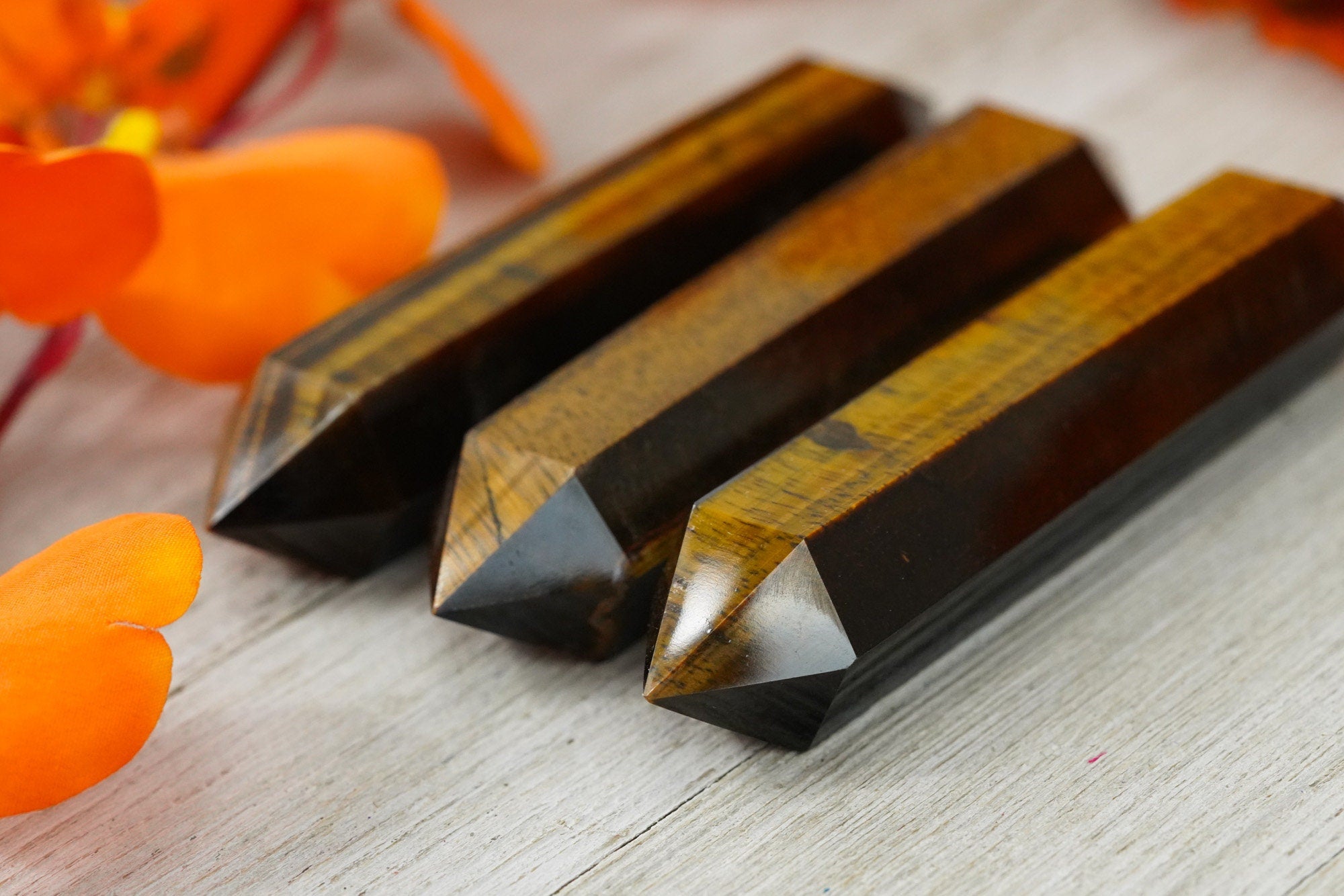 Tigers Eye Double Terminated Point