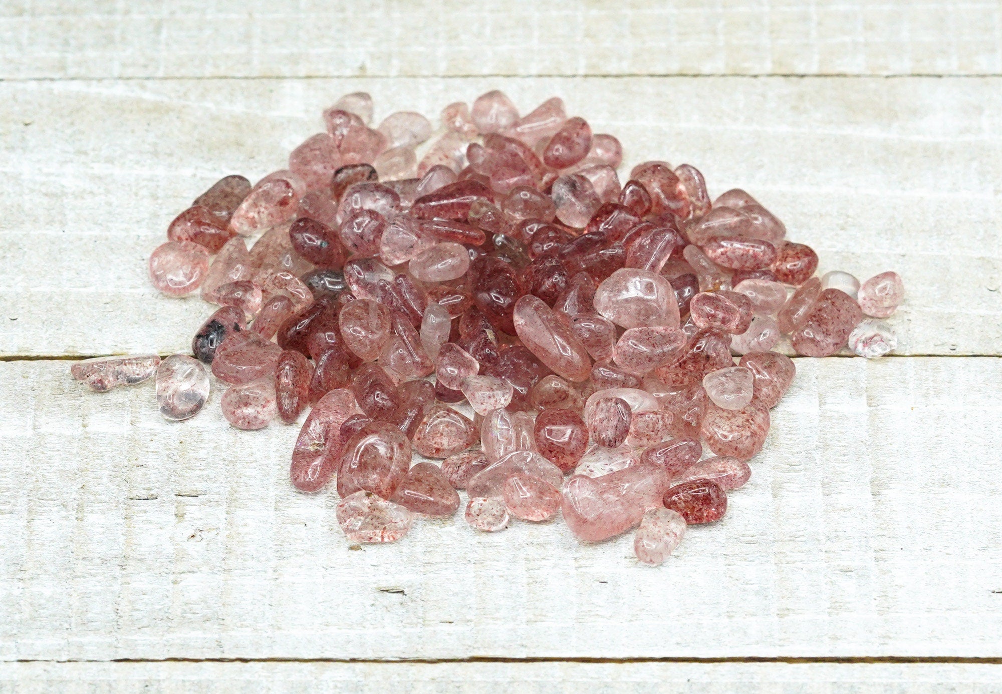 Strawberry Quartz Crystal Chips