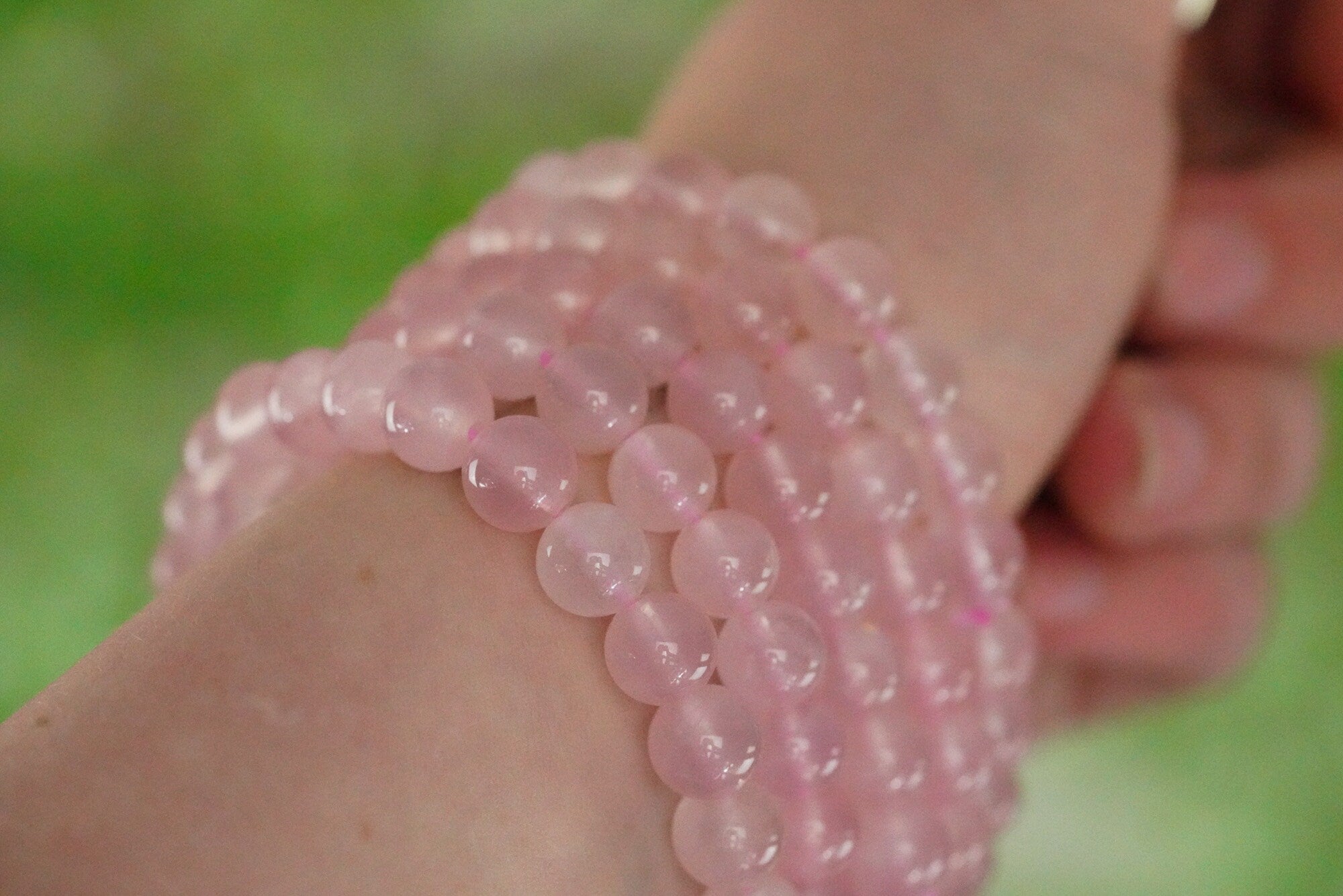 Rose Quartz Bracelet 8mm Round Beads