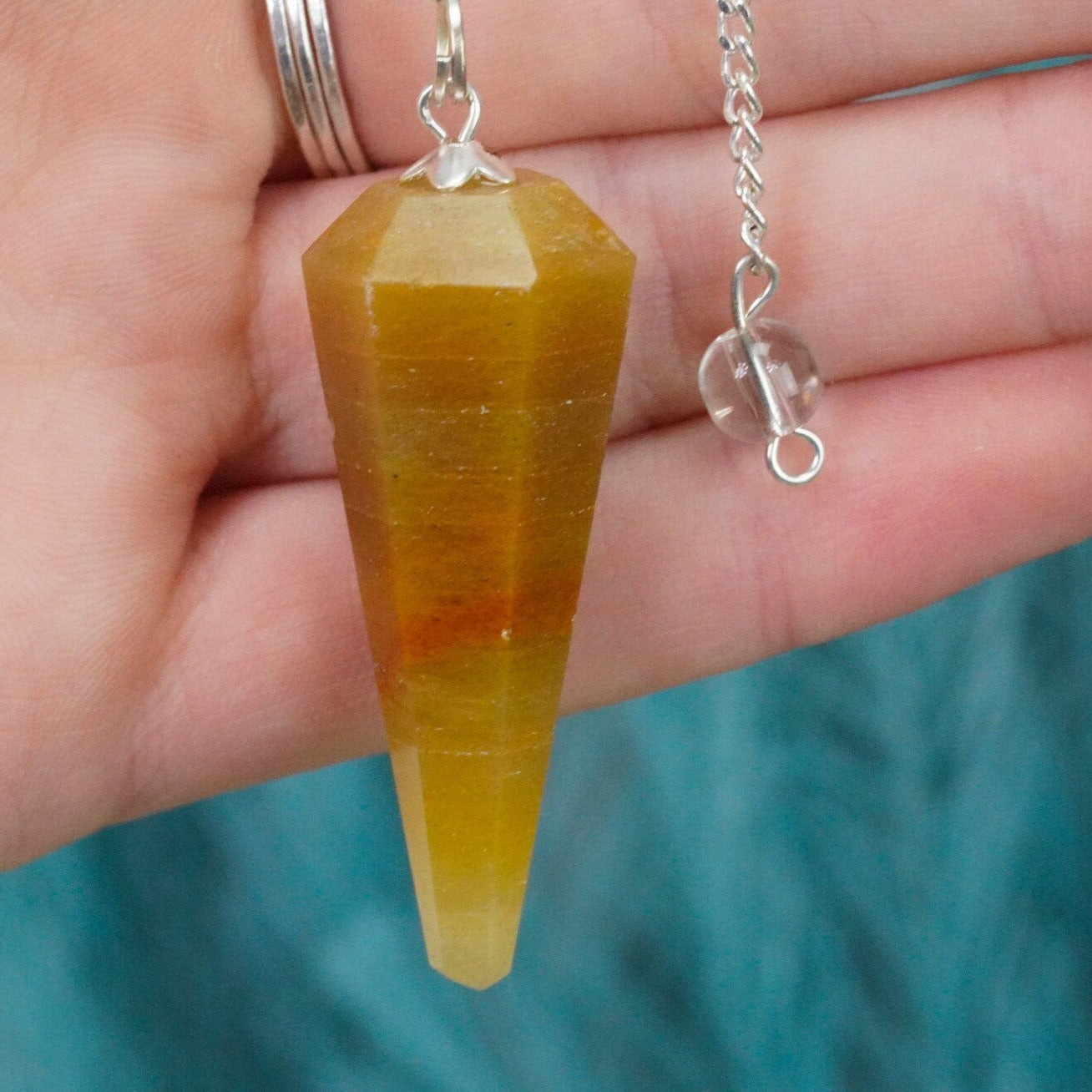 Yellow Aventurine Crystal Pendulum