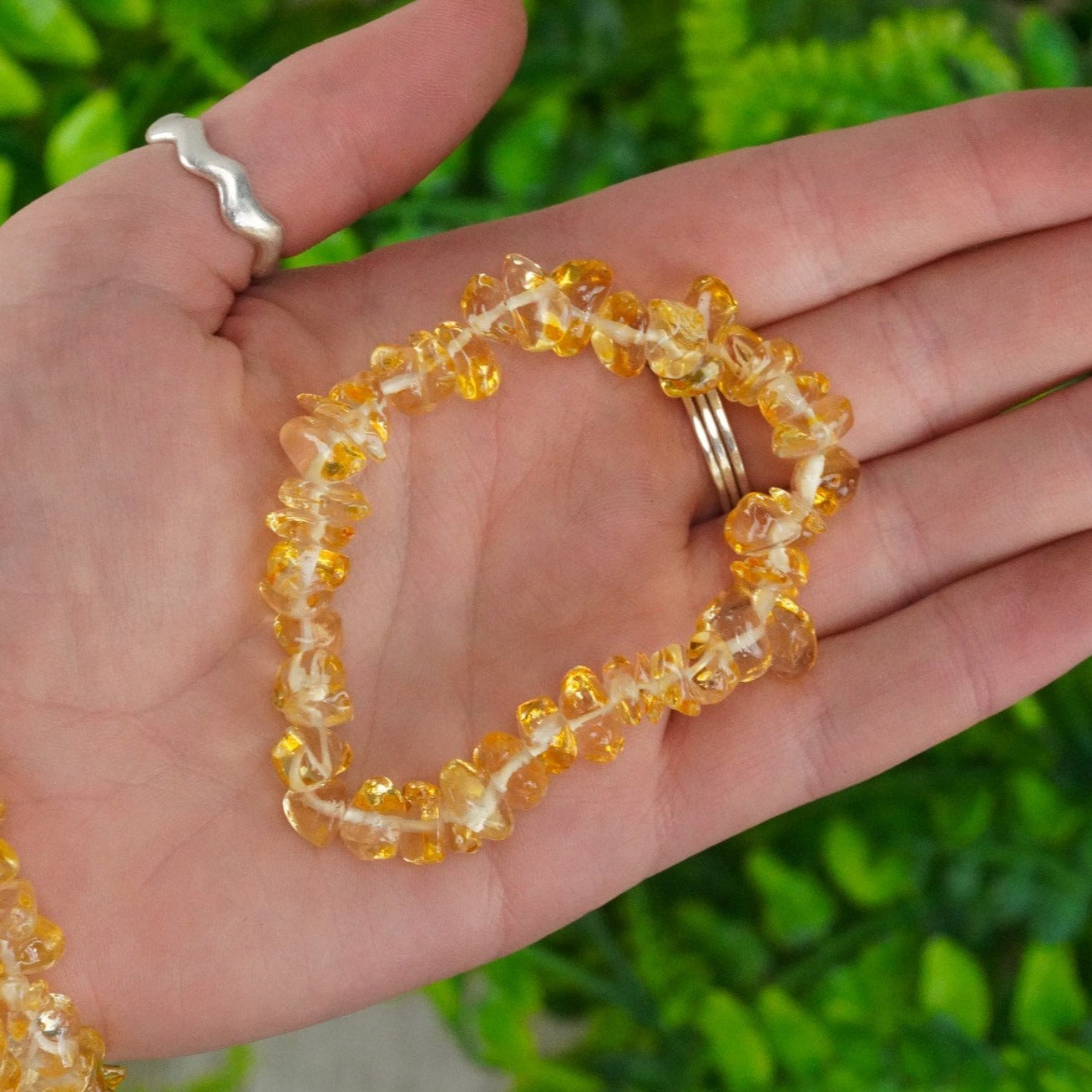 Citrine Tumbled Stone Crystal Chip Bracelet