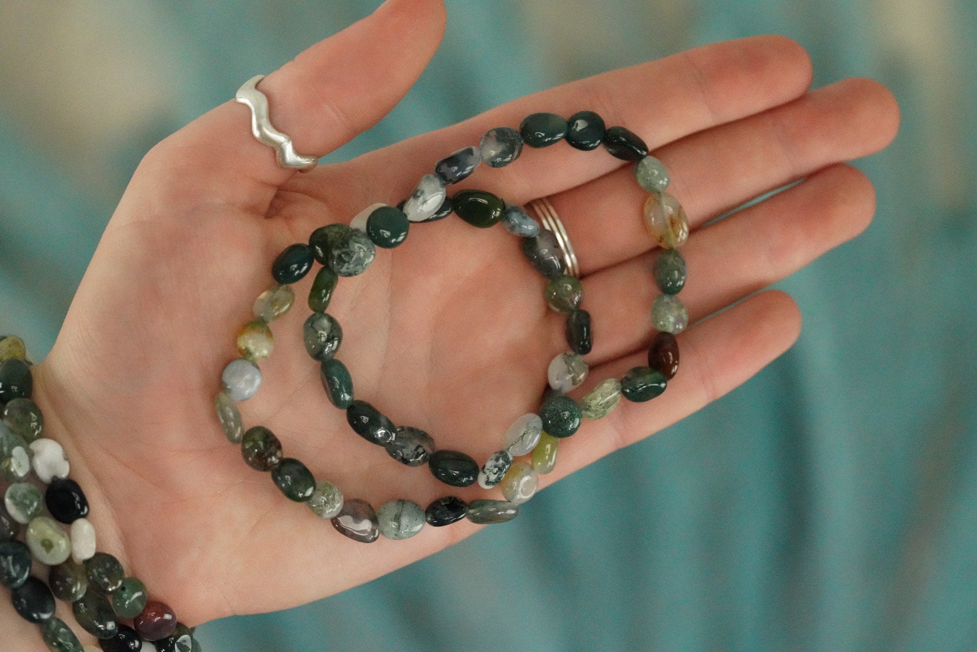 India Agate Tumbled Stone Bracelet