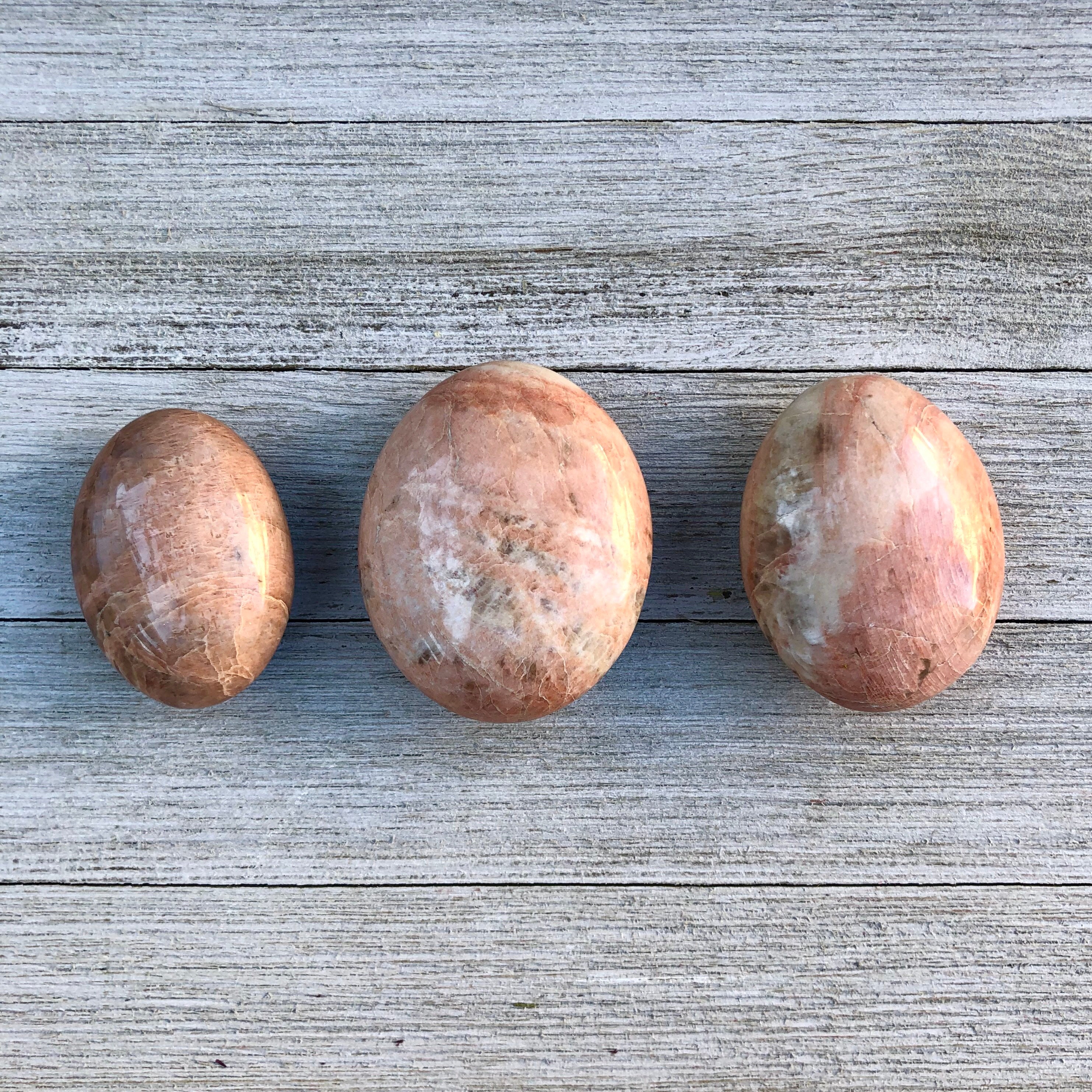 Orange moonstone Palm Stone