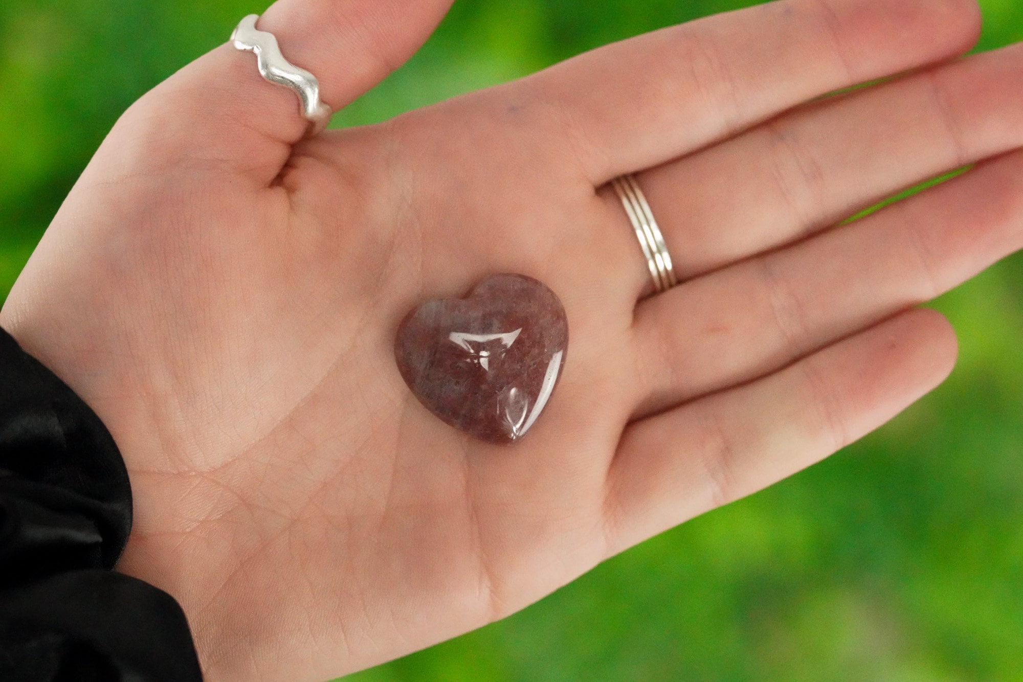 Small Strawberry Quartz Crystal Heart