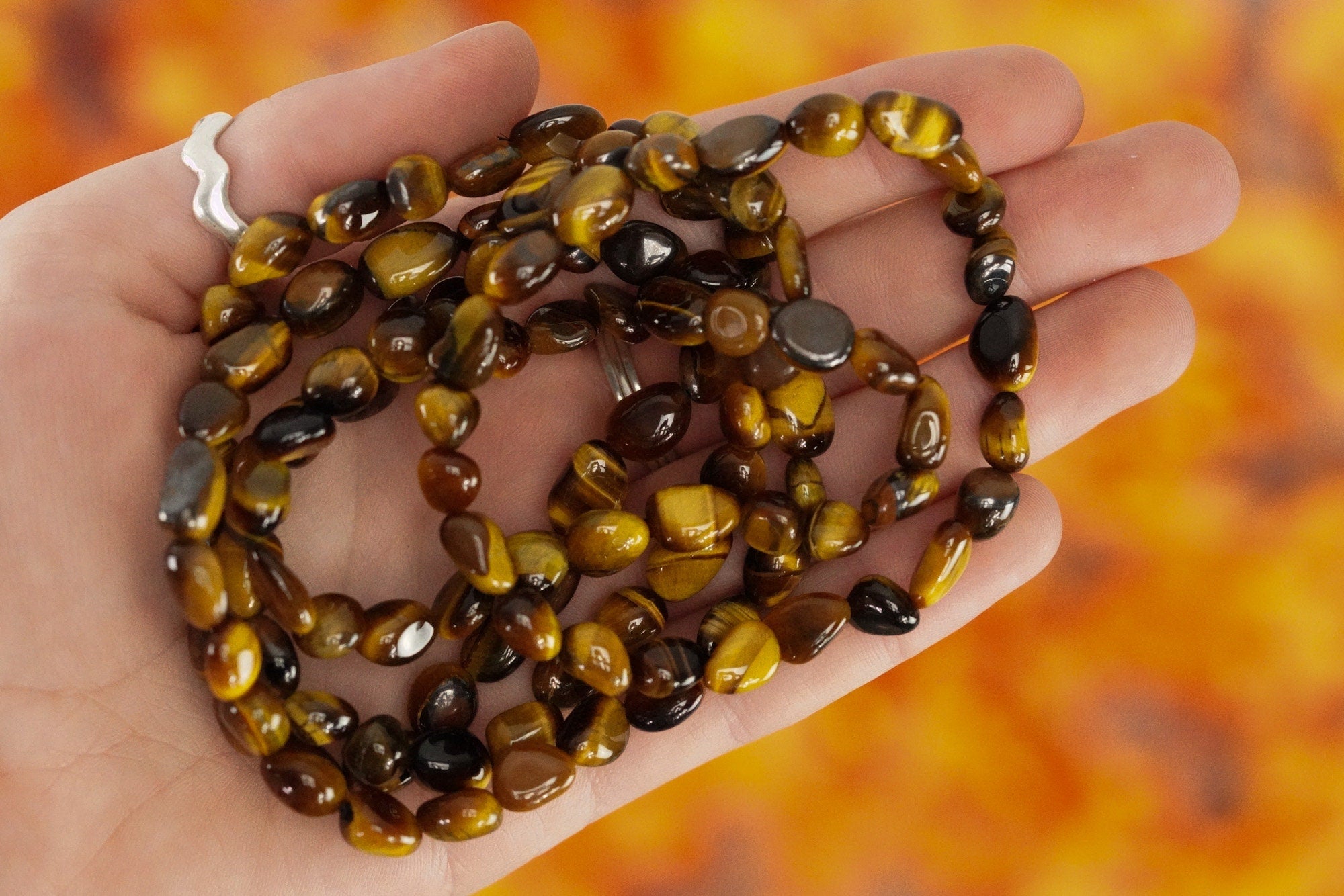 Tigers Eye Tumbled Stone Bracelet