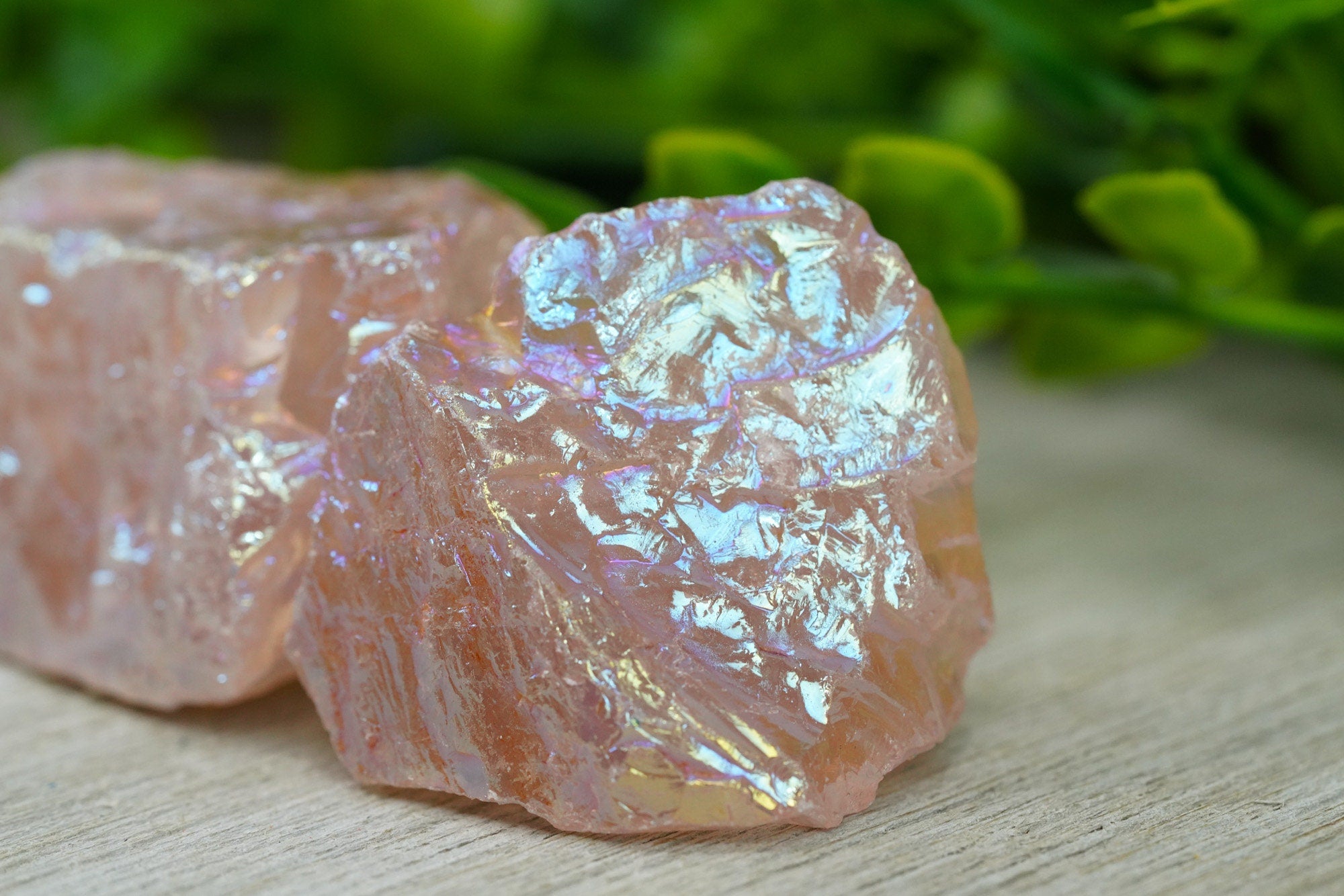 Rough Rose Aura Quartz (Pink Angel Aura Quartz Crystal)