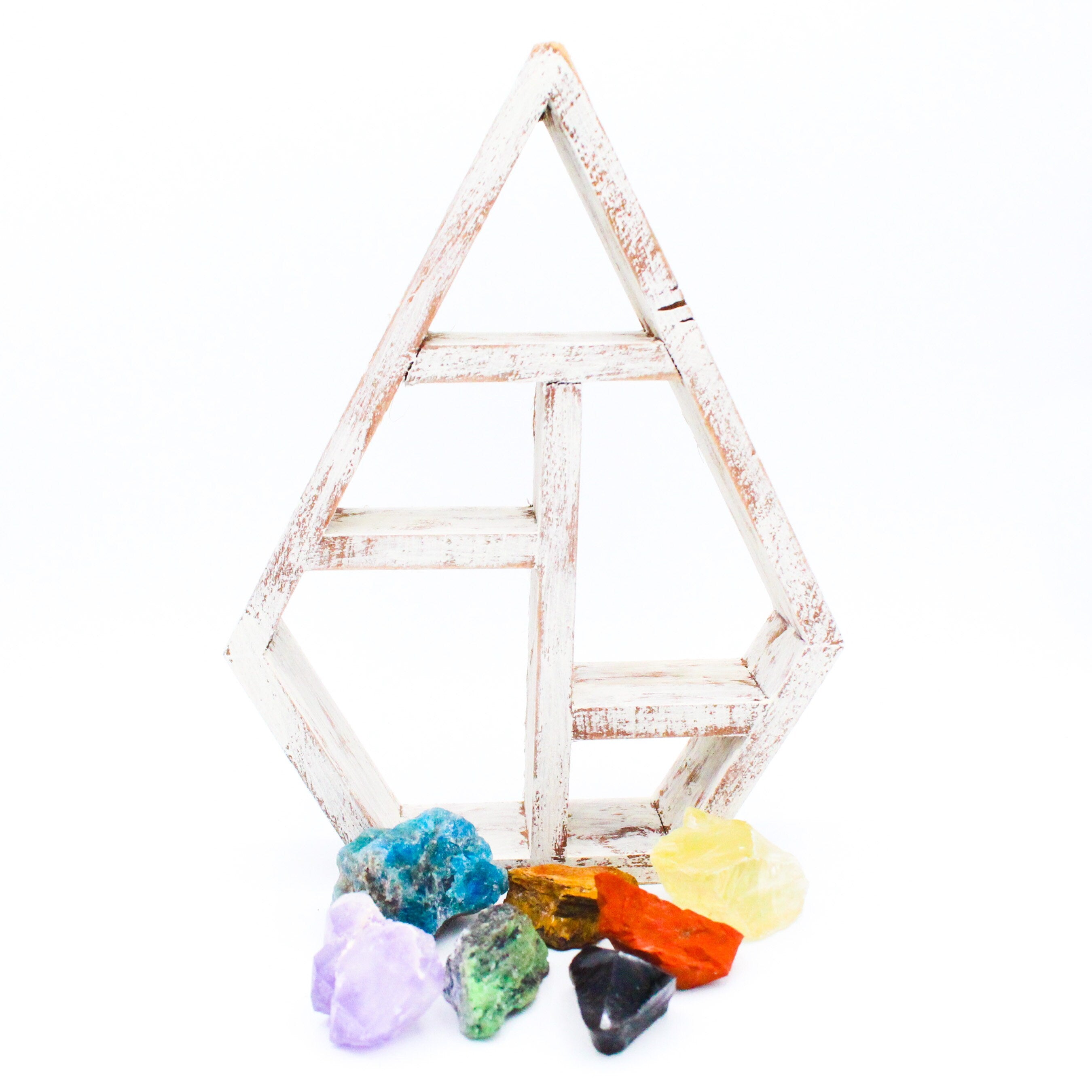 Raw Seven Chakra Crystal Shelf