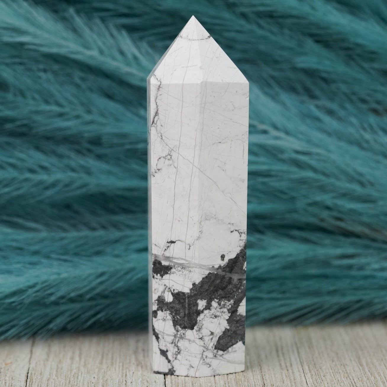 Large White Howlite Crystal Tower