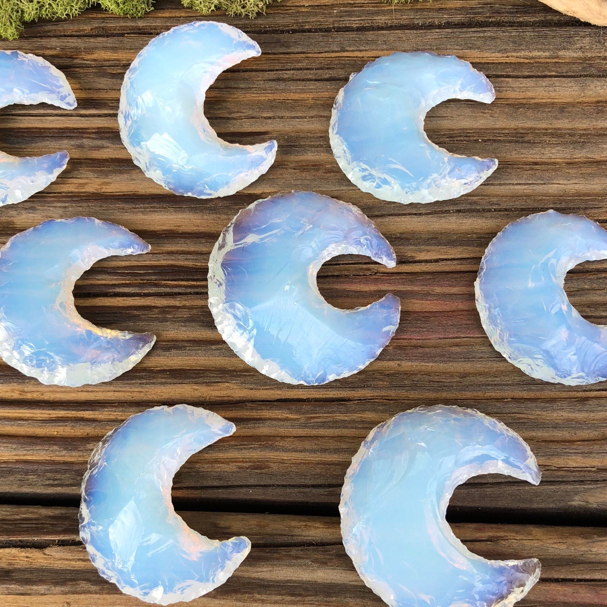 Opalite Crystal Crescent Moon