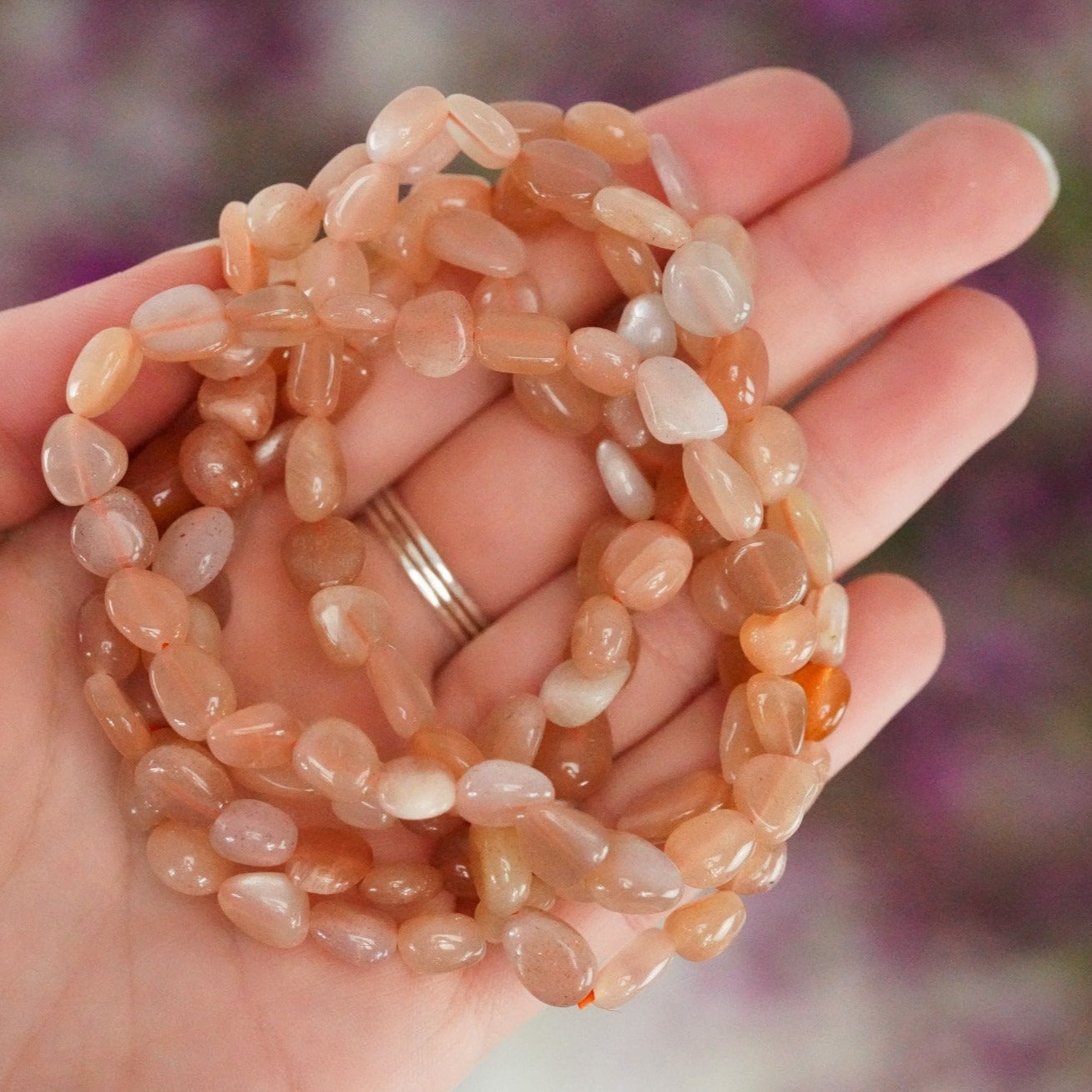 Sunstone Tumbled Stone Bracelet