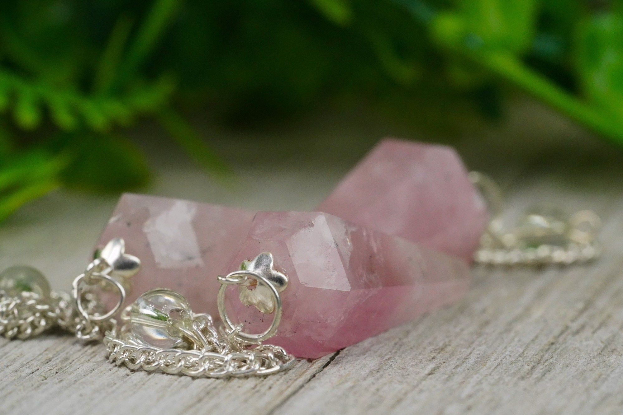 Rose Quartz Crystal Pendulum