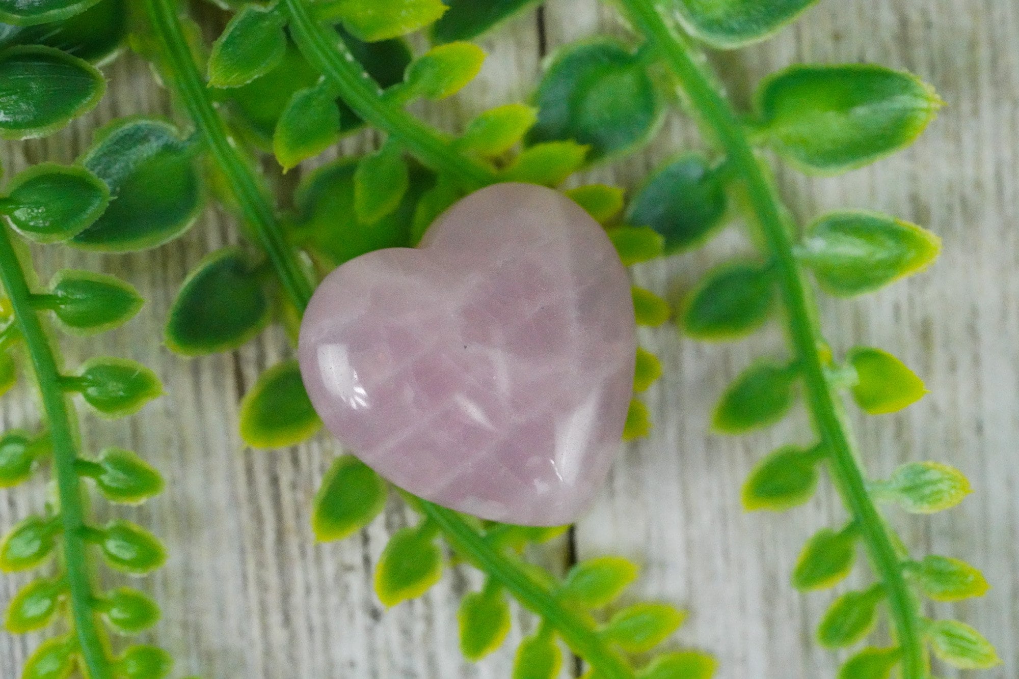 Small Rose Quartz Crystal Heart