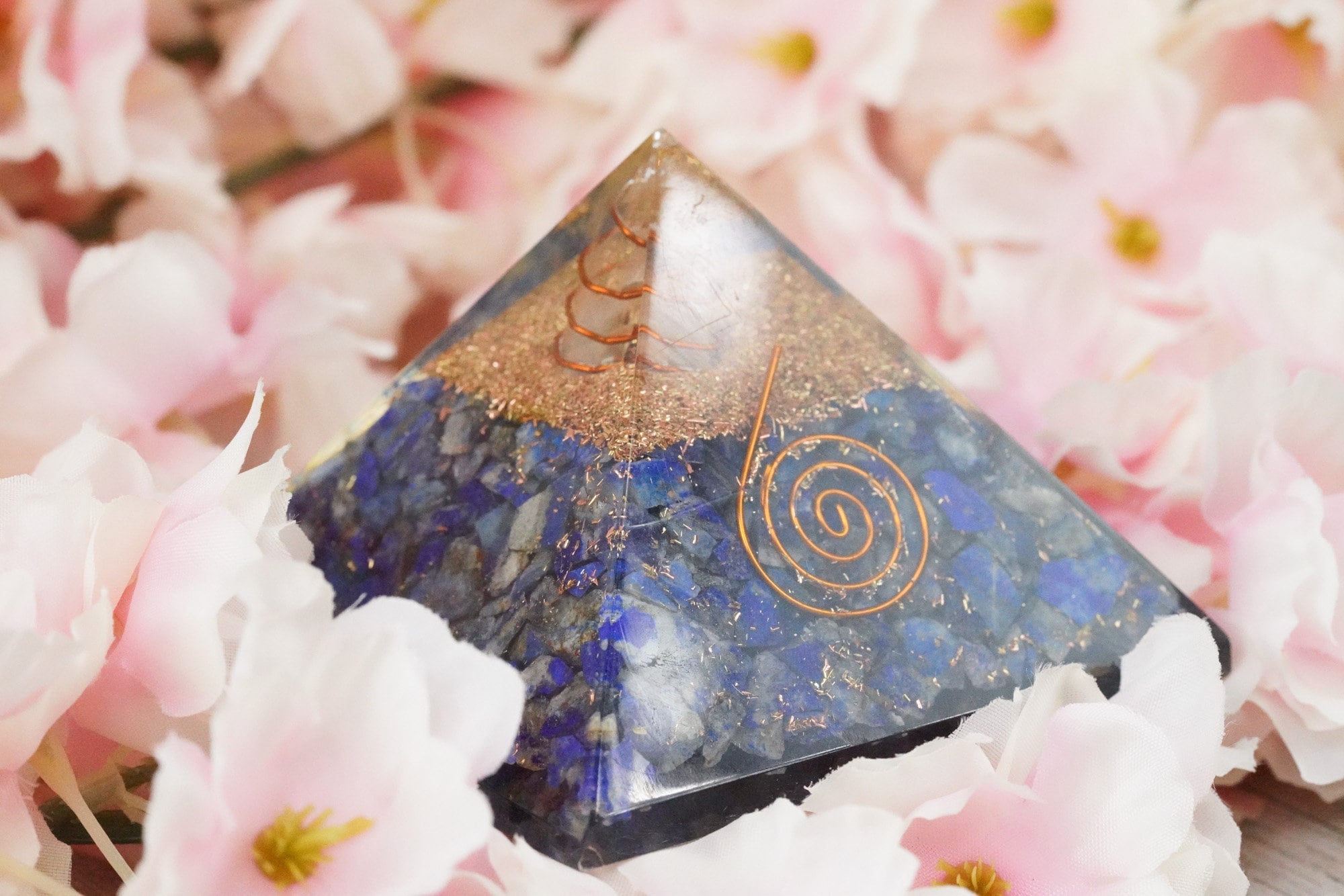 Large Lapis Lazuli Orgone Chakra Pyramid