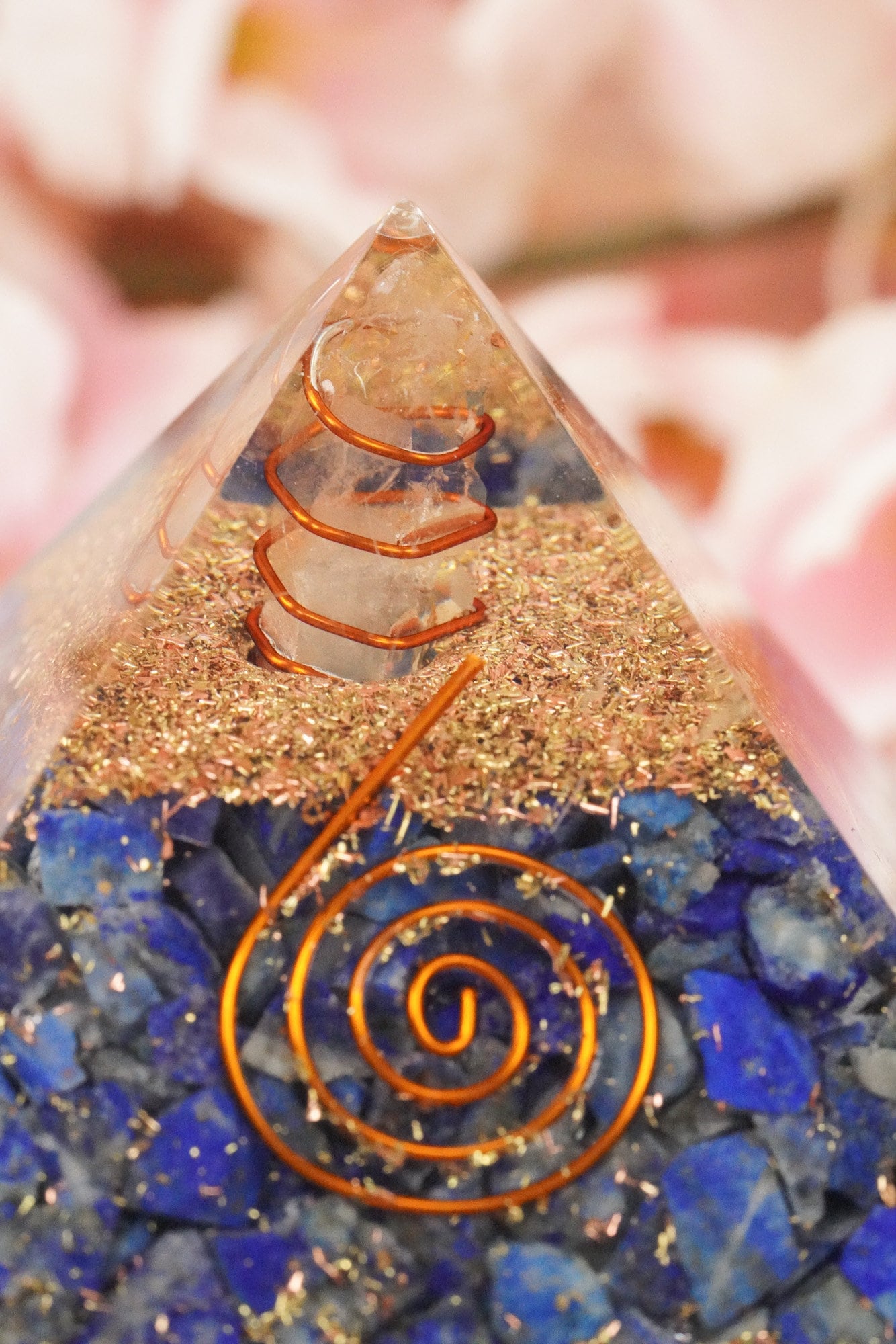 Large Lapis Lazuli Orgone Chakra Pyramid