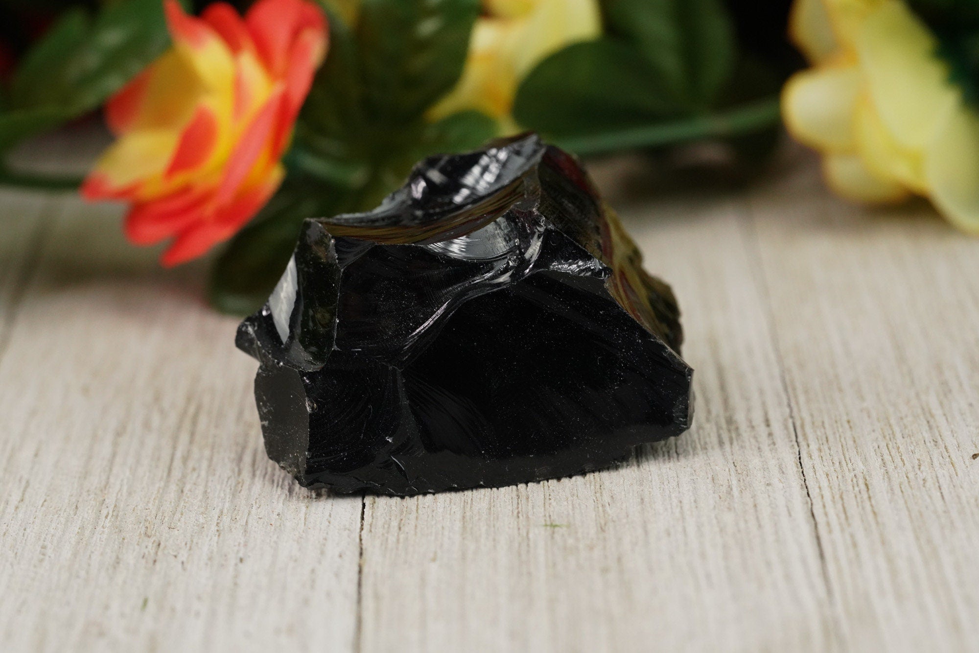 Large Raw Black Obsidian